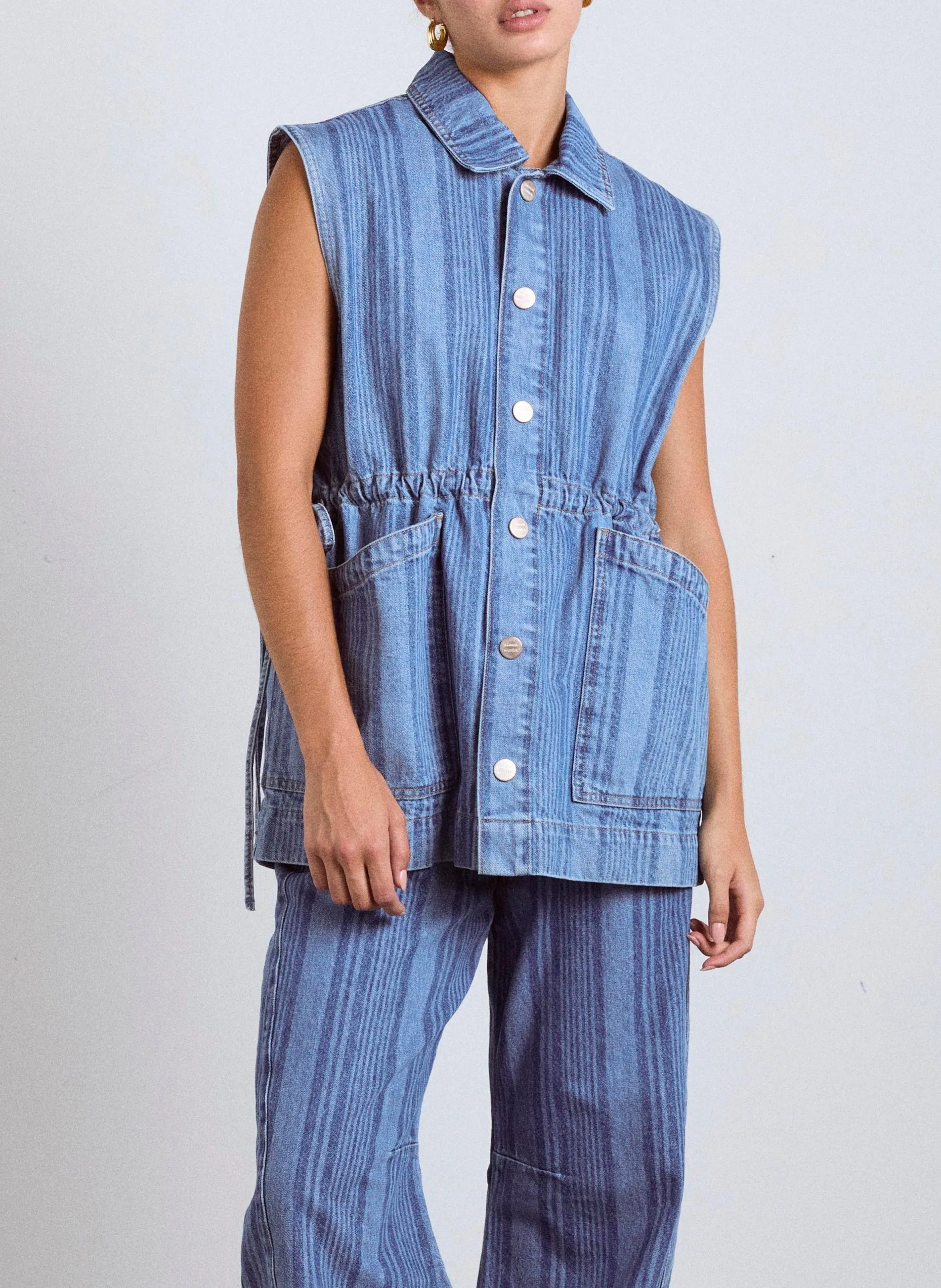 Veste en jean en coton bio Bleu HERA