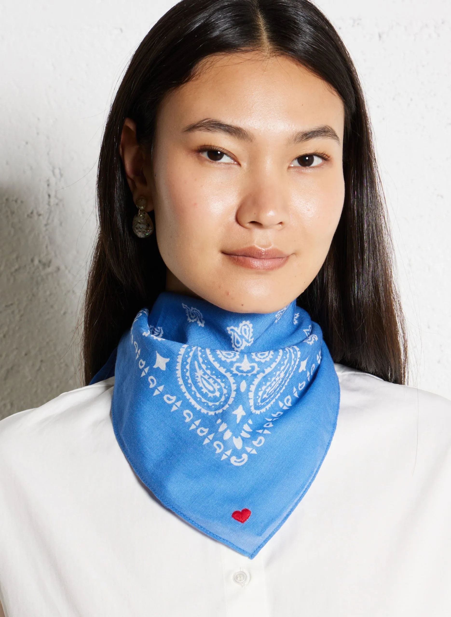 Foulard en coton Bleu BANDANA