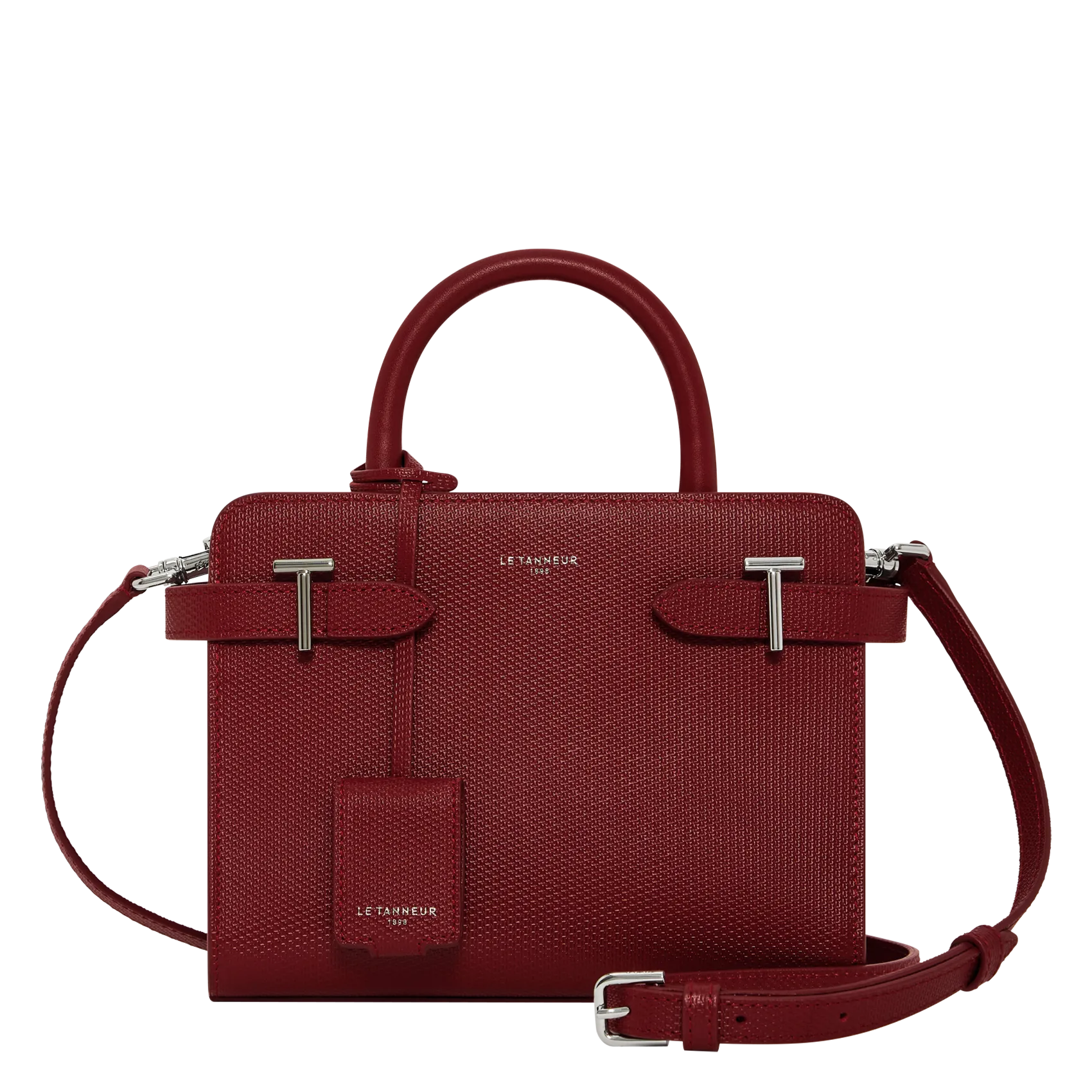 Sac bandoulière en cuir Rouge EMILIE