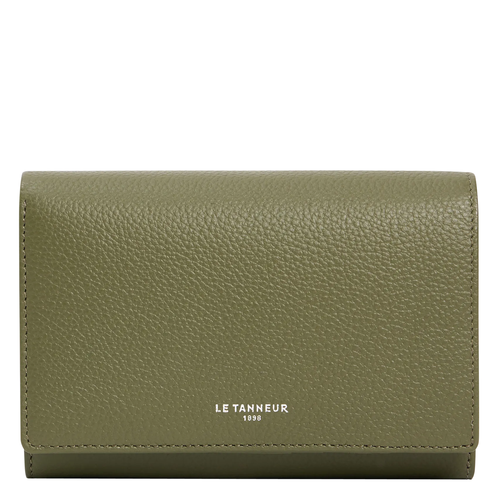 Portefeuille en cuir Vert EMILIE