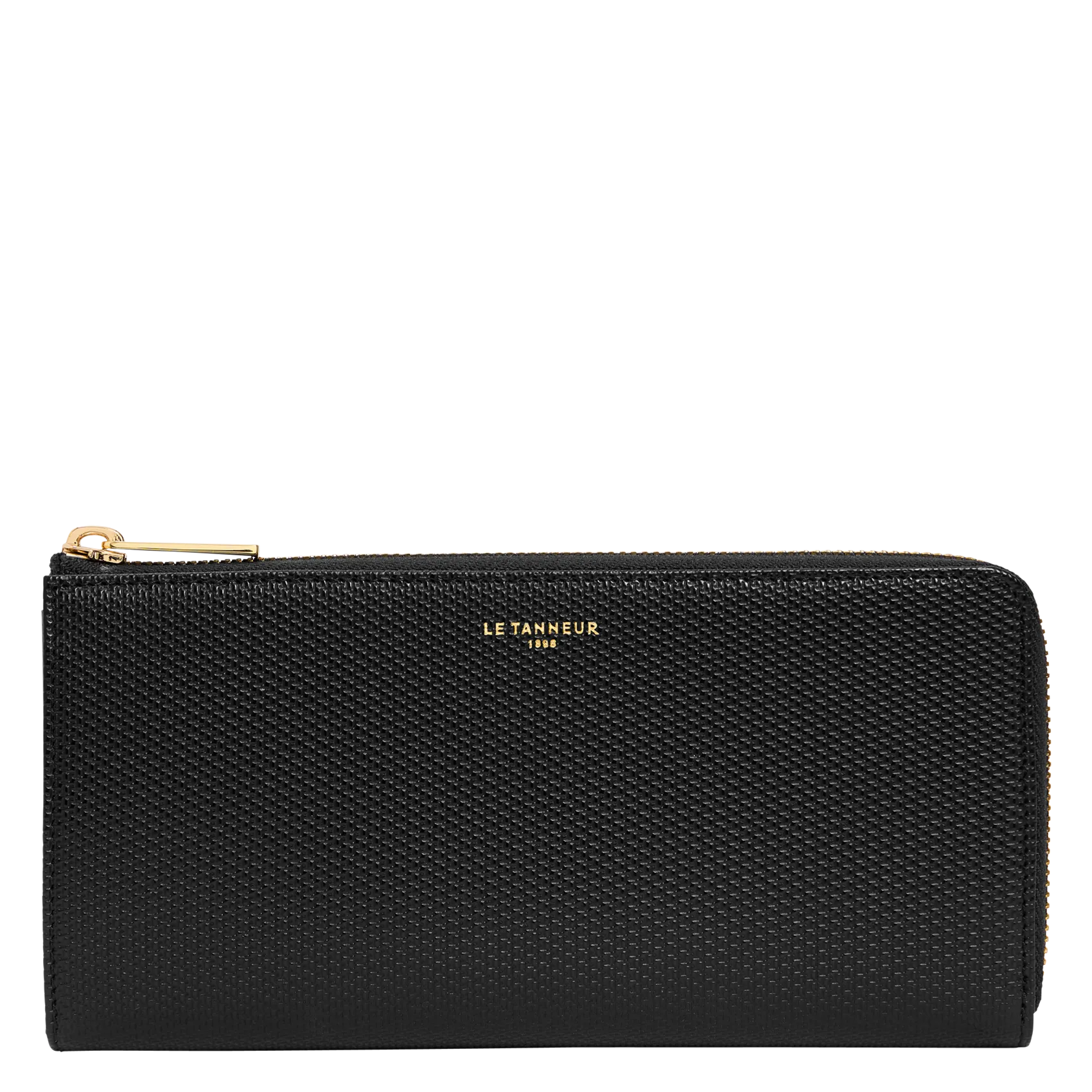 Portefeuilles zippé en cuir Noir EMILIE