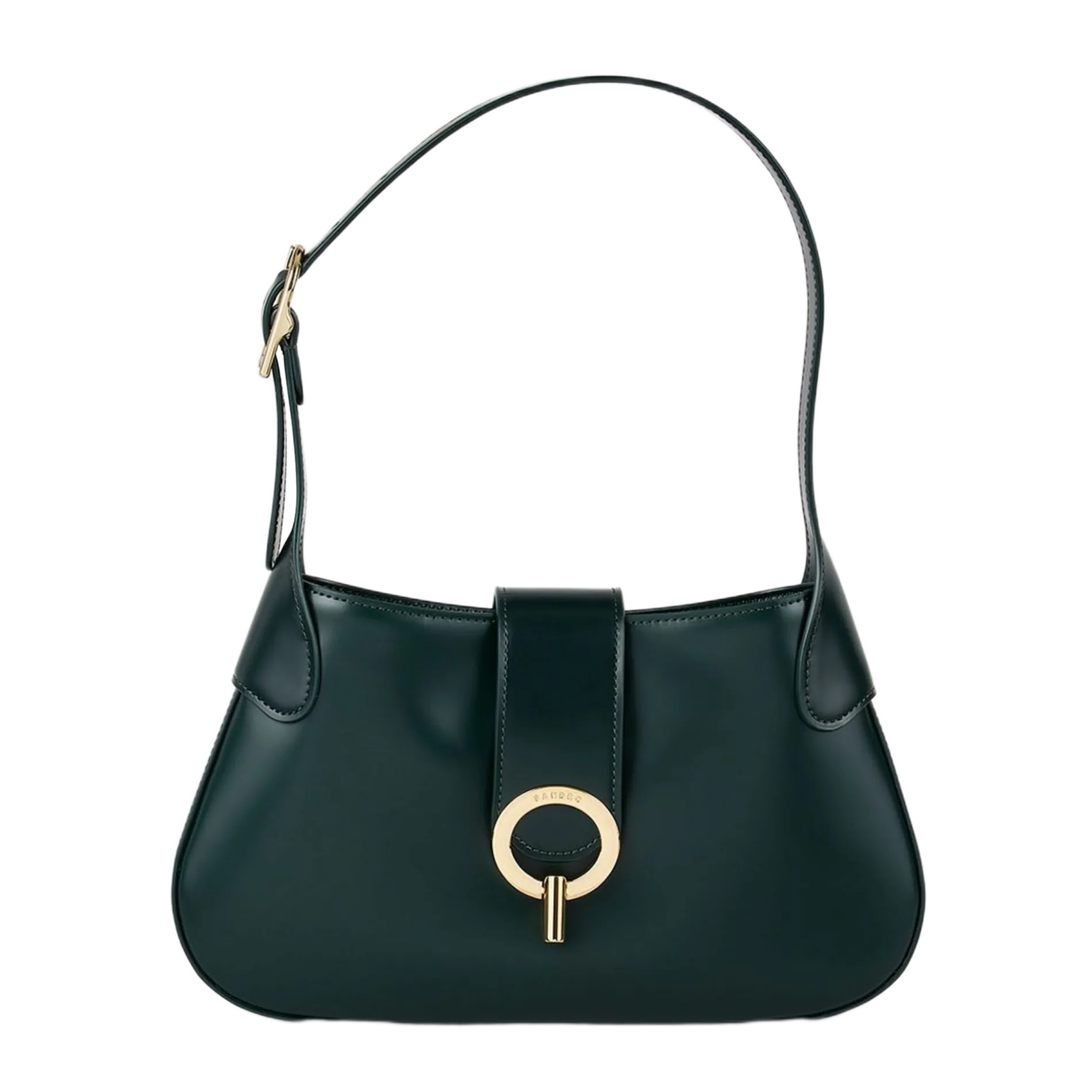 Sac en cuir lisse Vert JANET