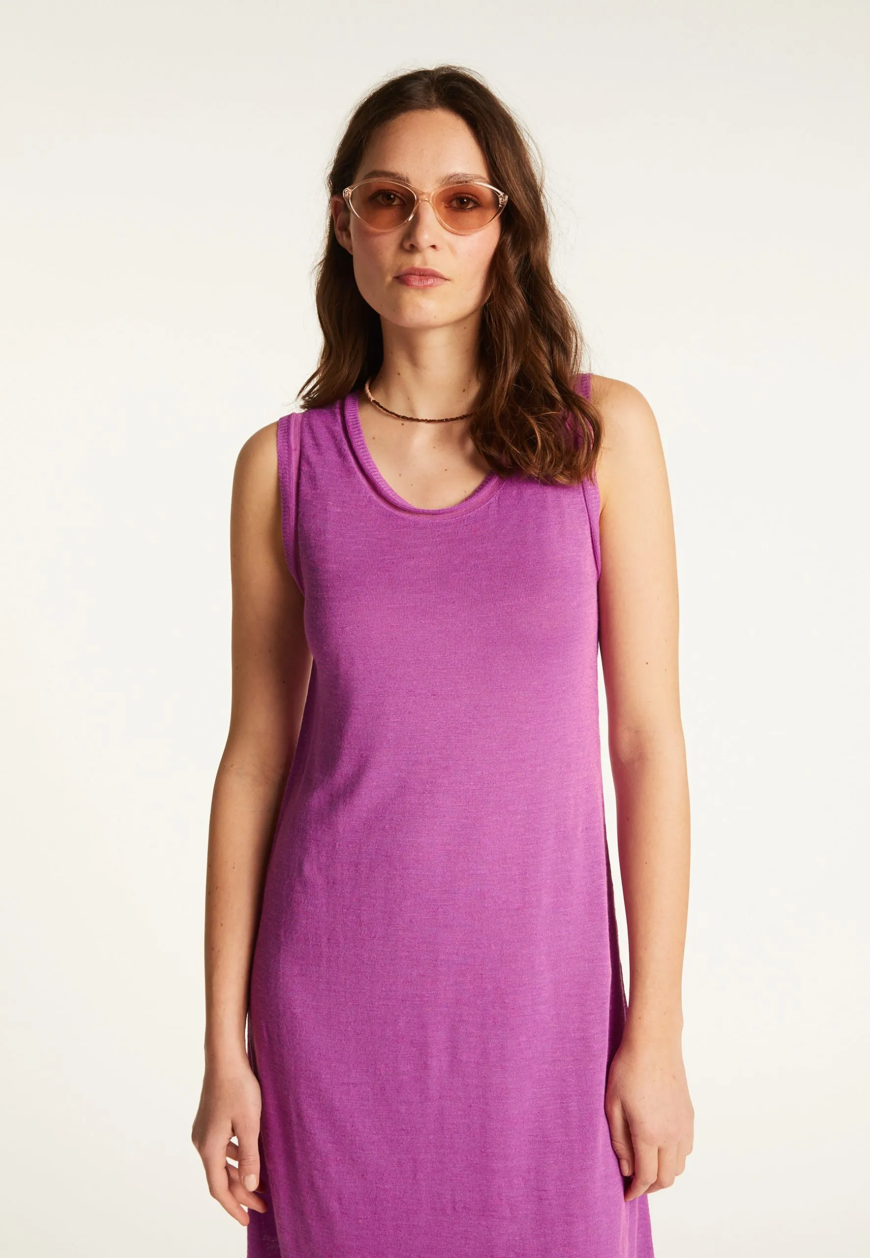 Ensemble robe en lin et coton Violet DAYANA