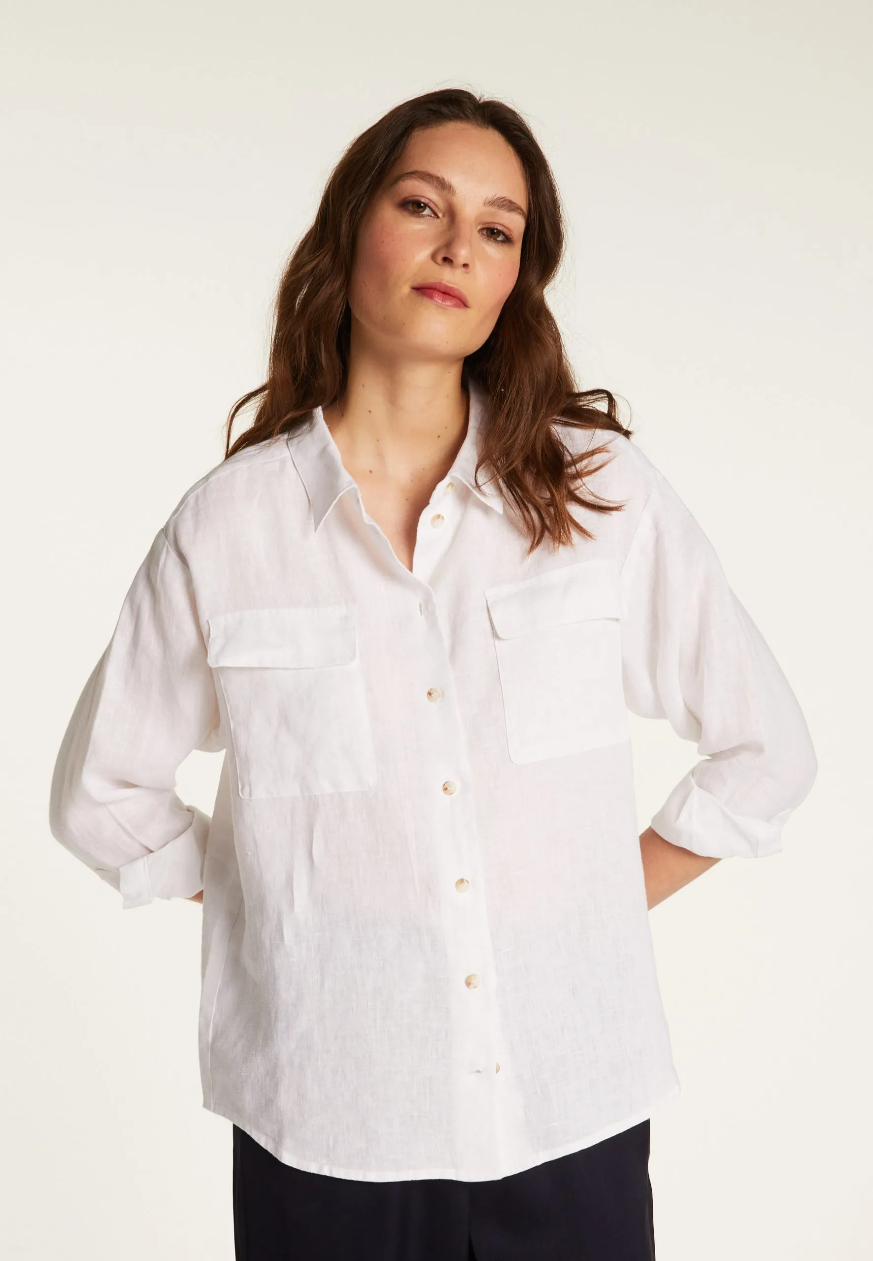 Chemise en lin Blanc TONYA