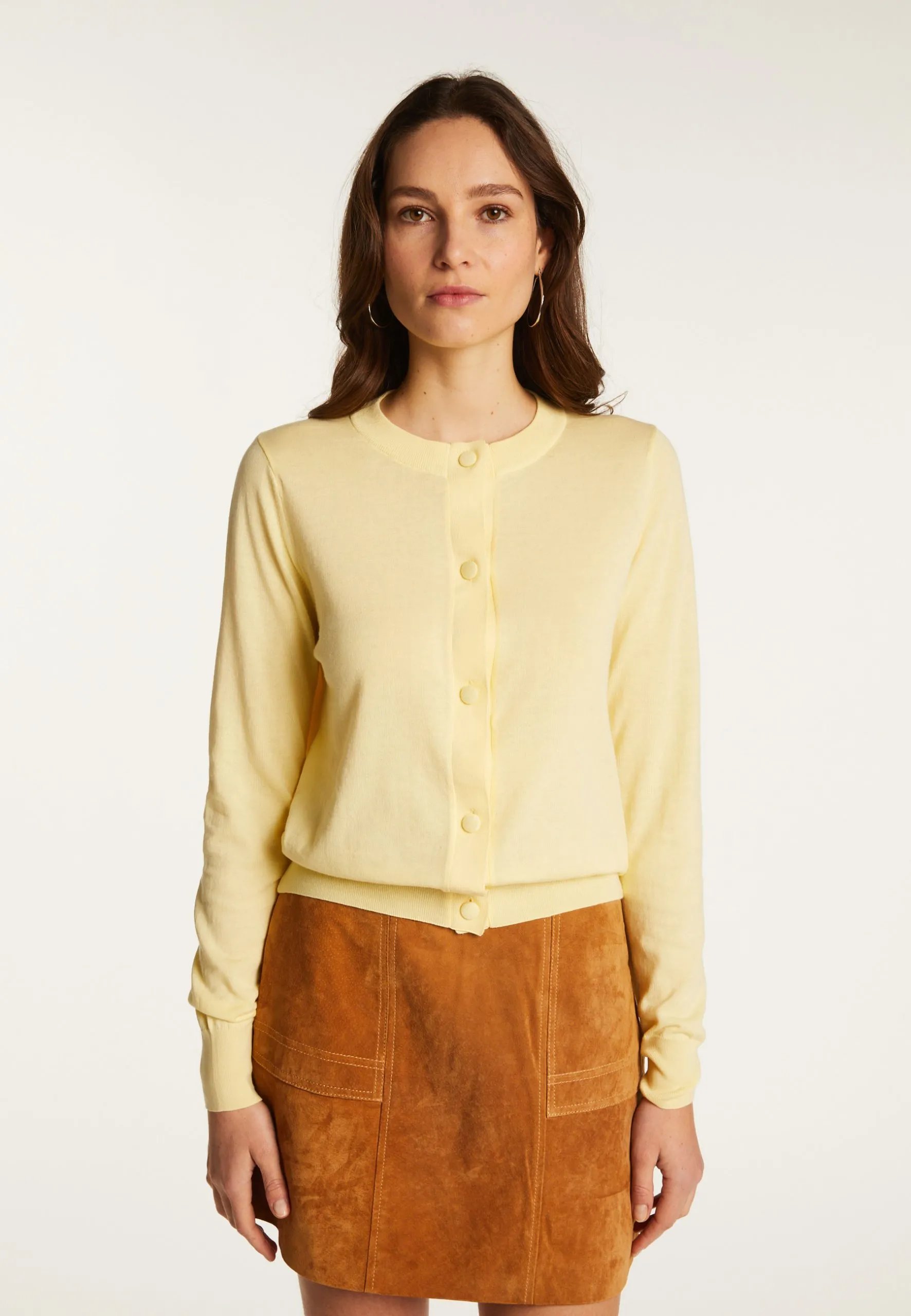 Cardigan en coton Jaune DANA