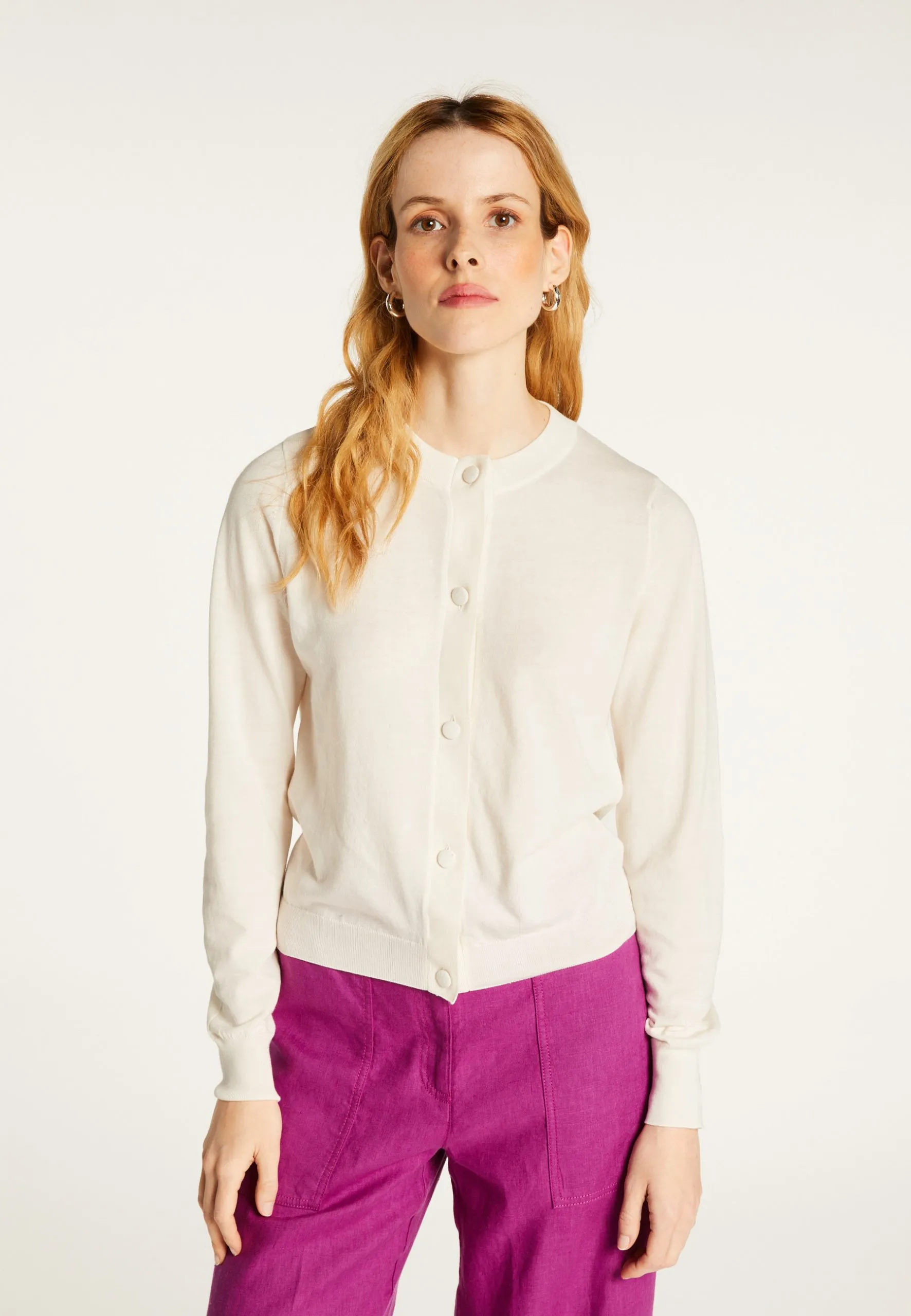 Cardigan en coton Blanc DANA