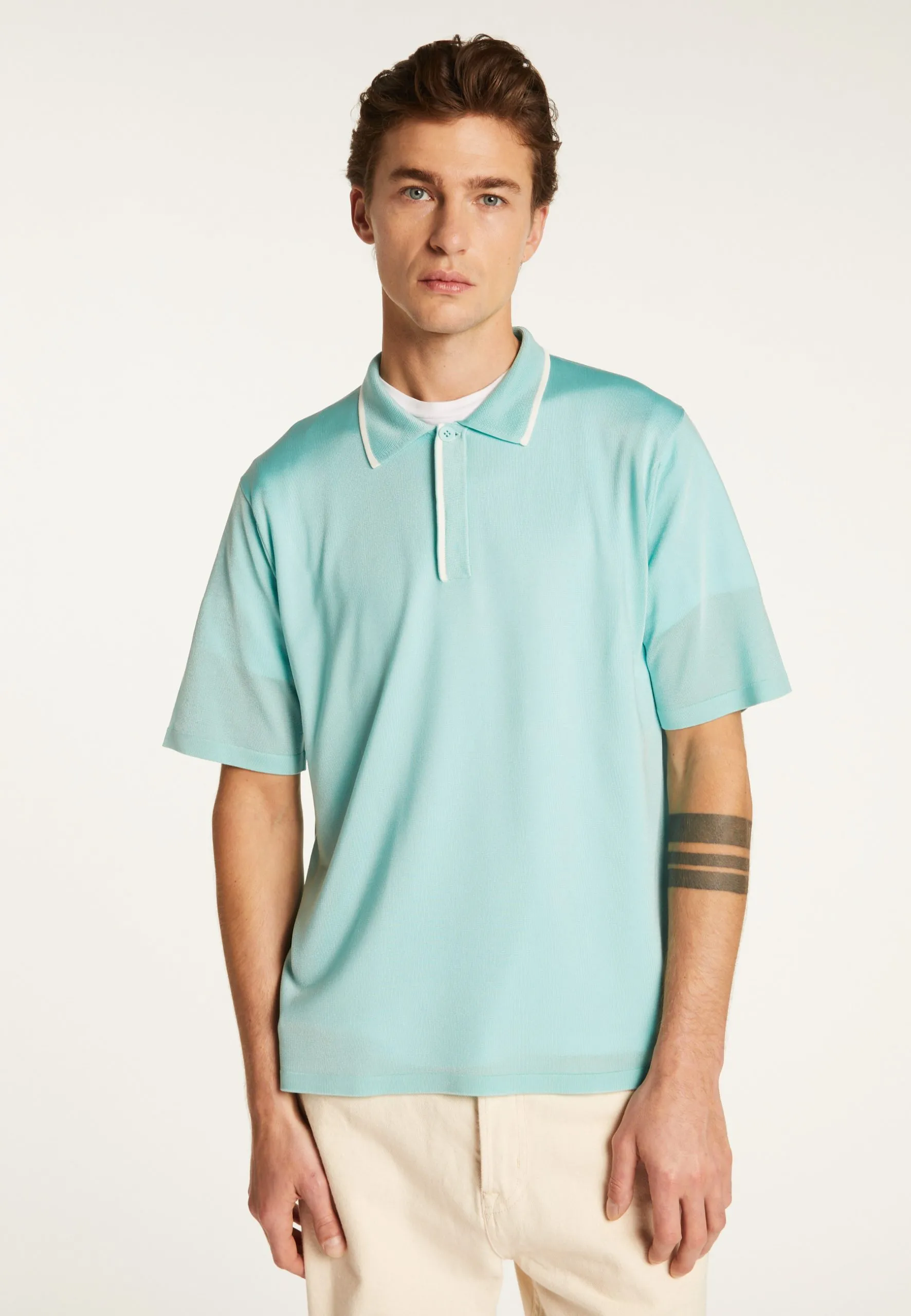 Polo en fil lumière Vert MALCOM