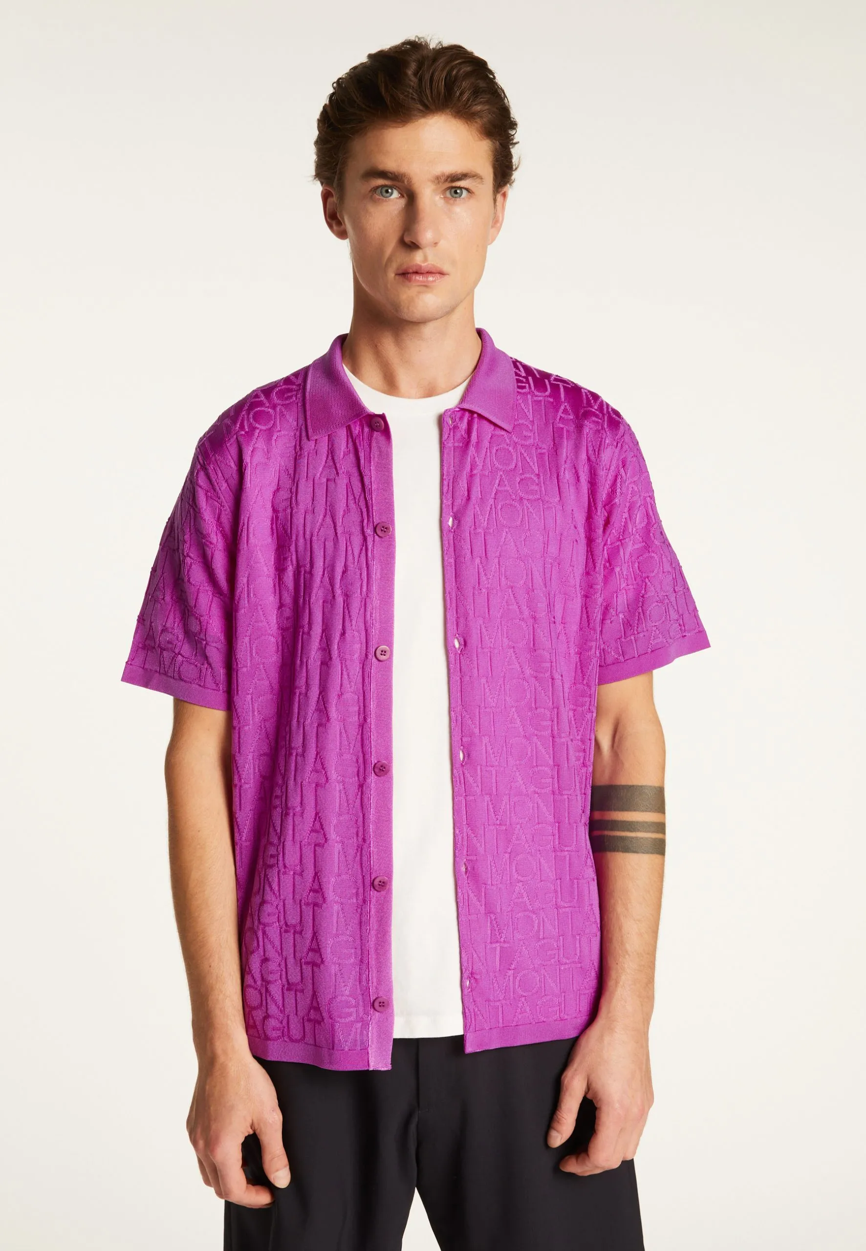 Polo en fil lumière Violet MATTHEW