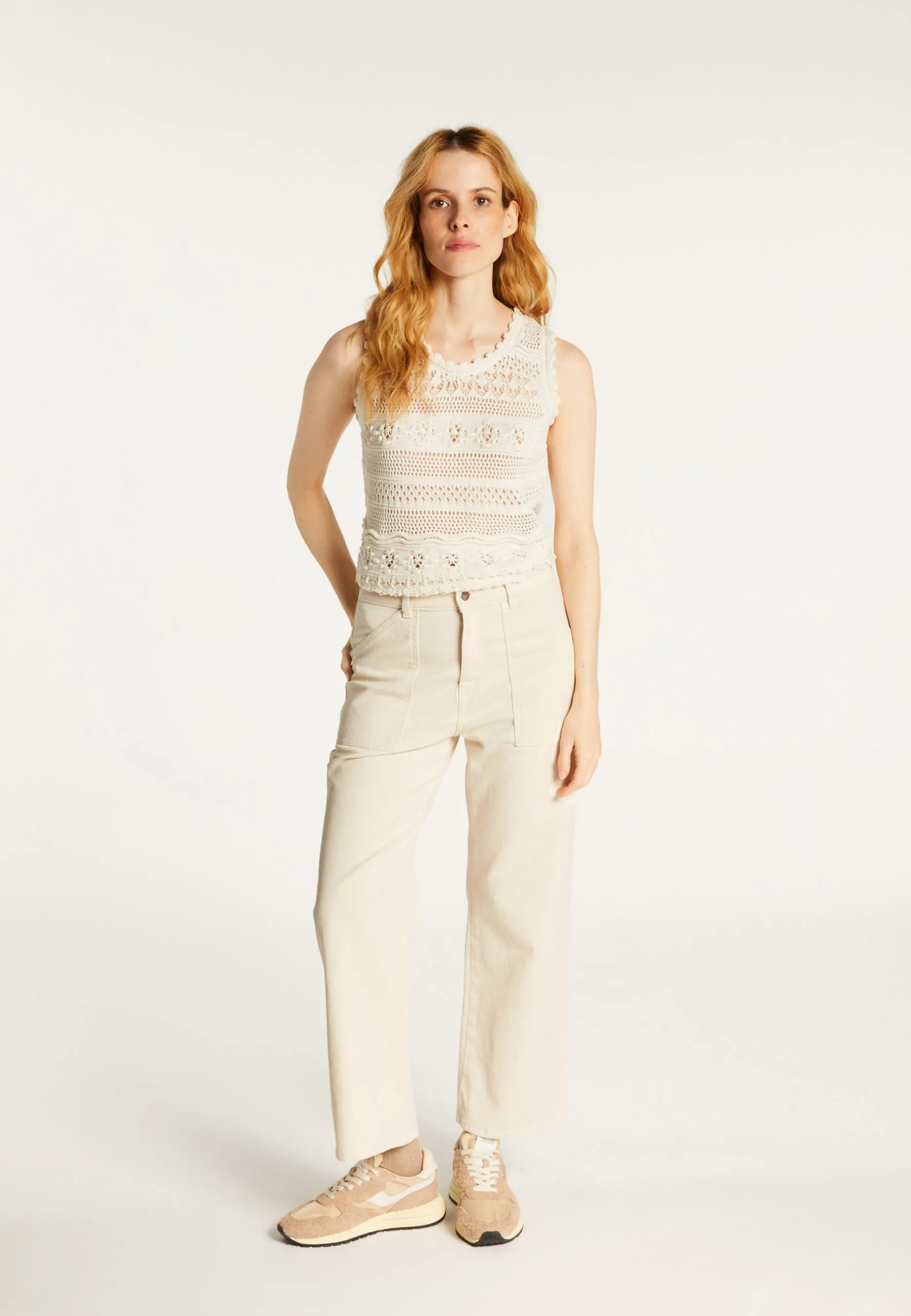 Jean en coton Blanc YSÉE