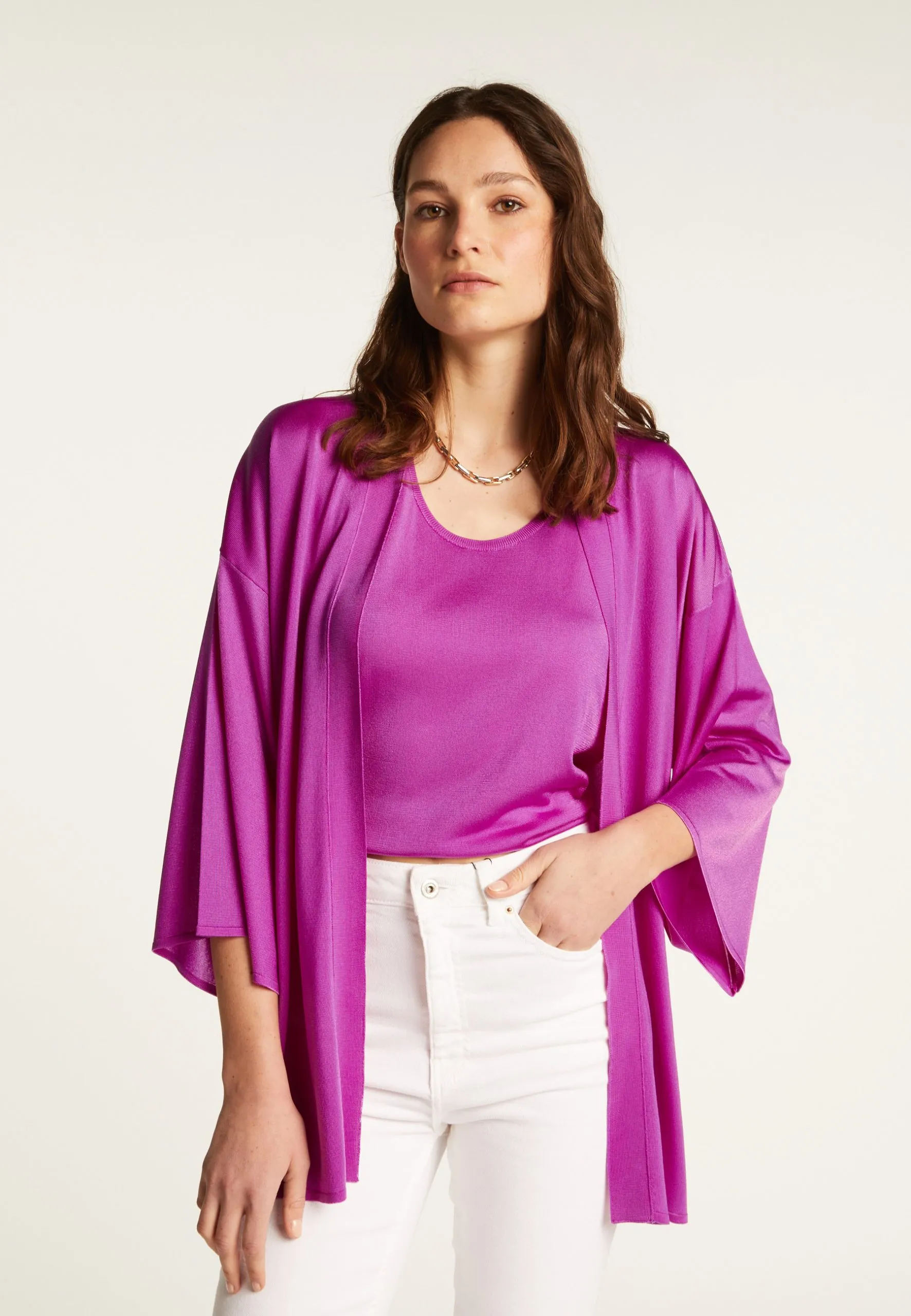 Chemise en fil lumière Violet DORIA