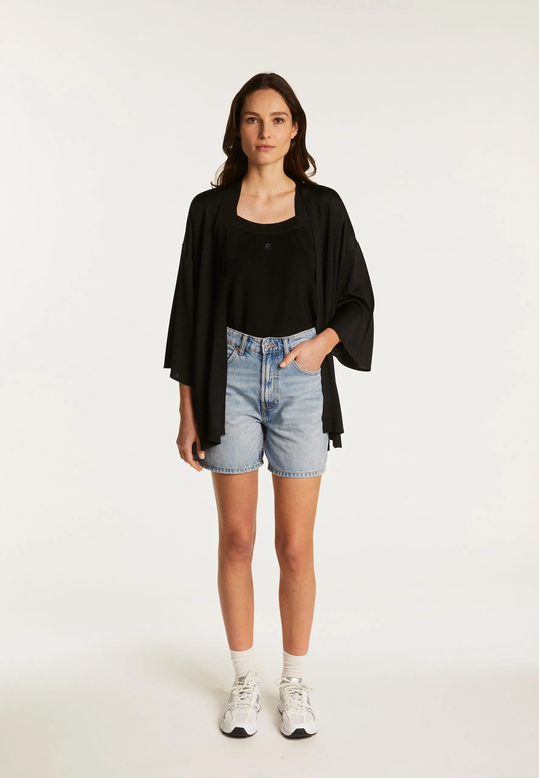 Chemise en fil lumière Noir DORIA