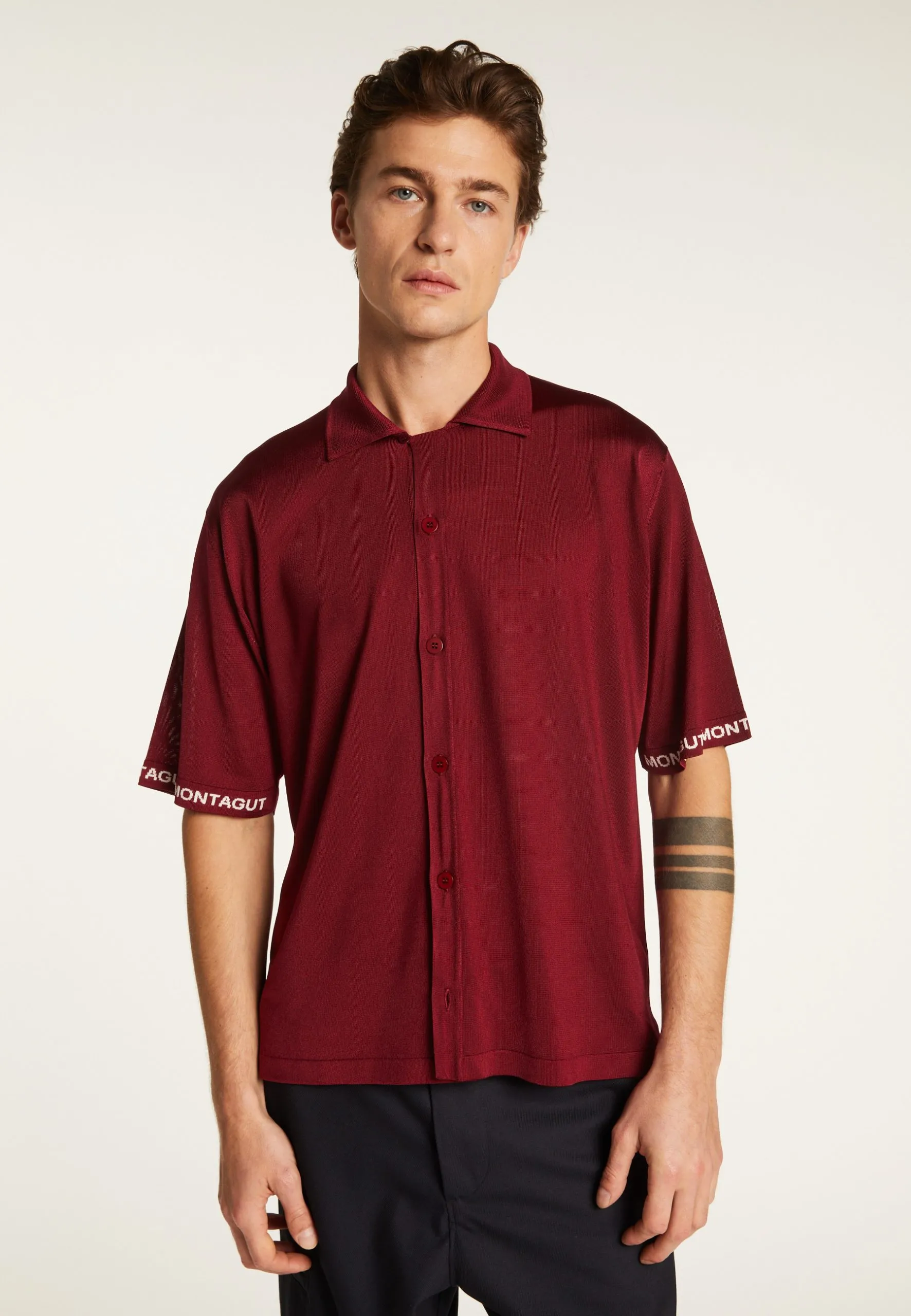 Chemise en fil lumière Rouge MAXENCE