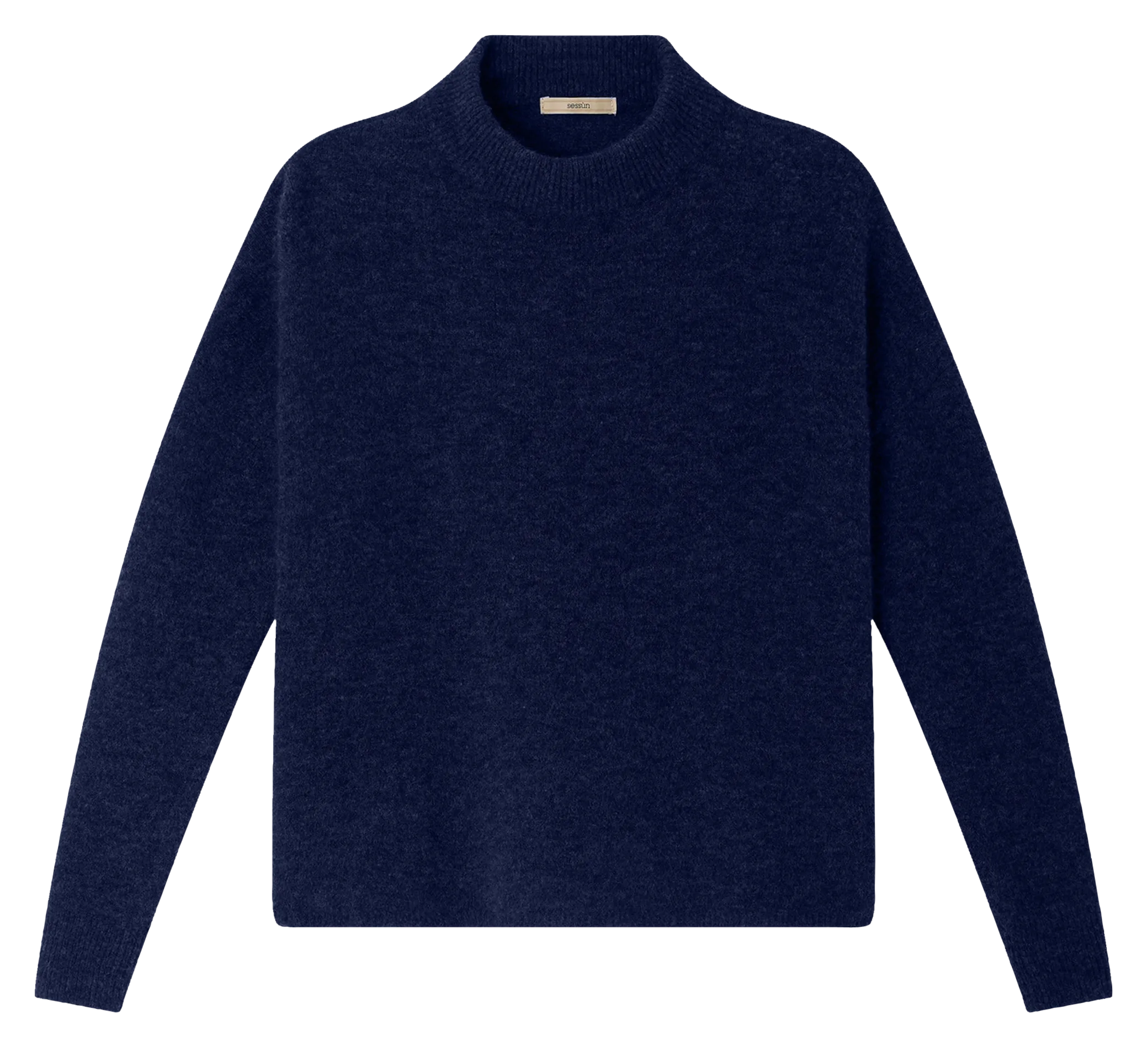 Pull ample en laine mélangée Bleu KUNLUN