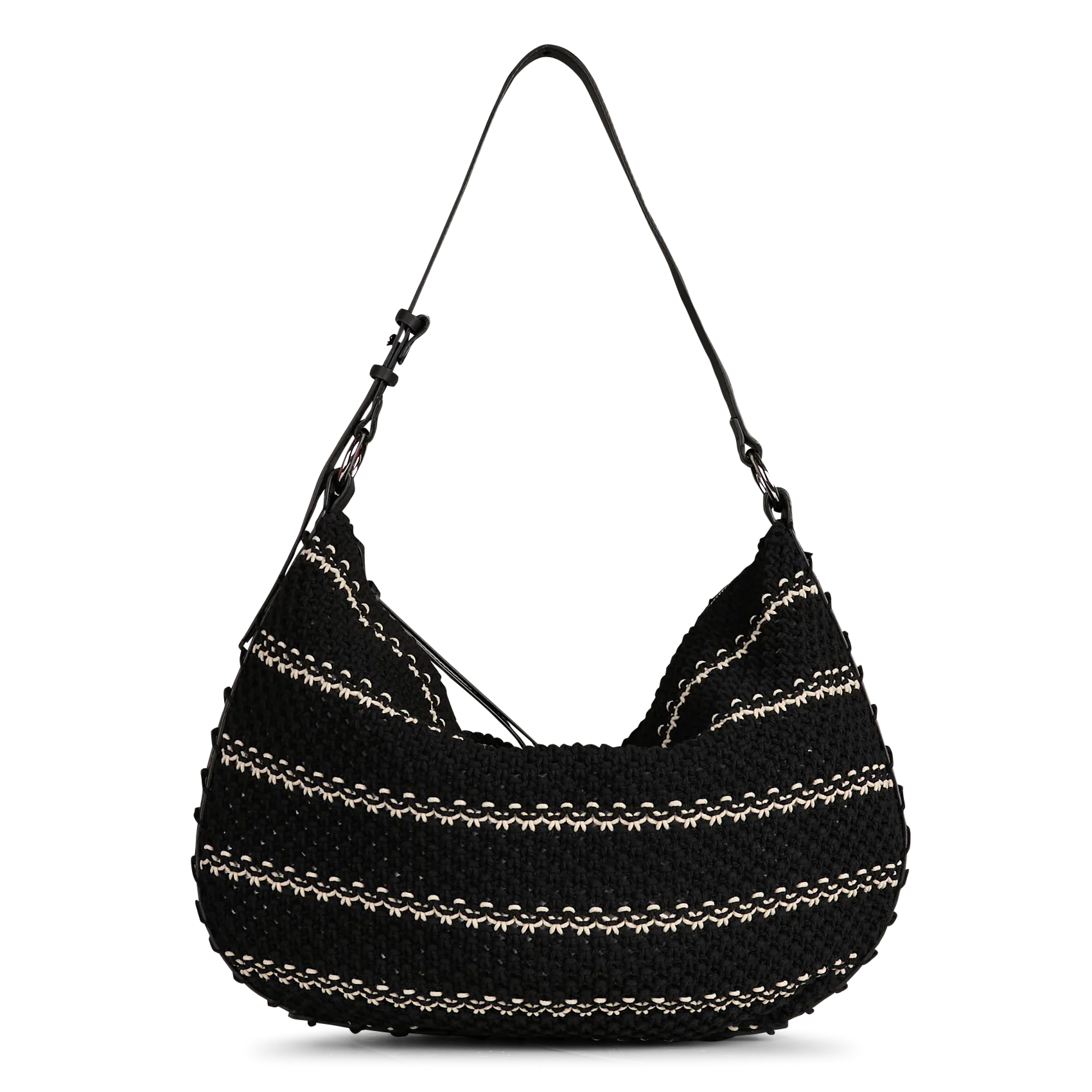 Sac porté épaule en coton mélangé Noir ARYA L