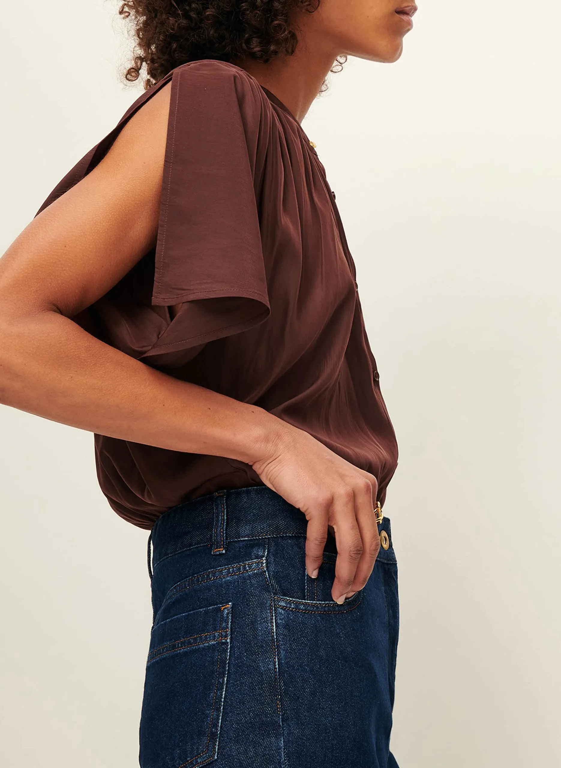 Body droit col rond Marron BOOGIE