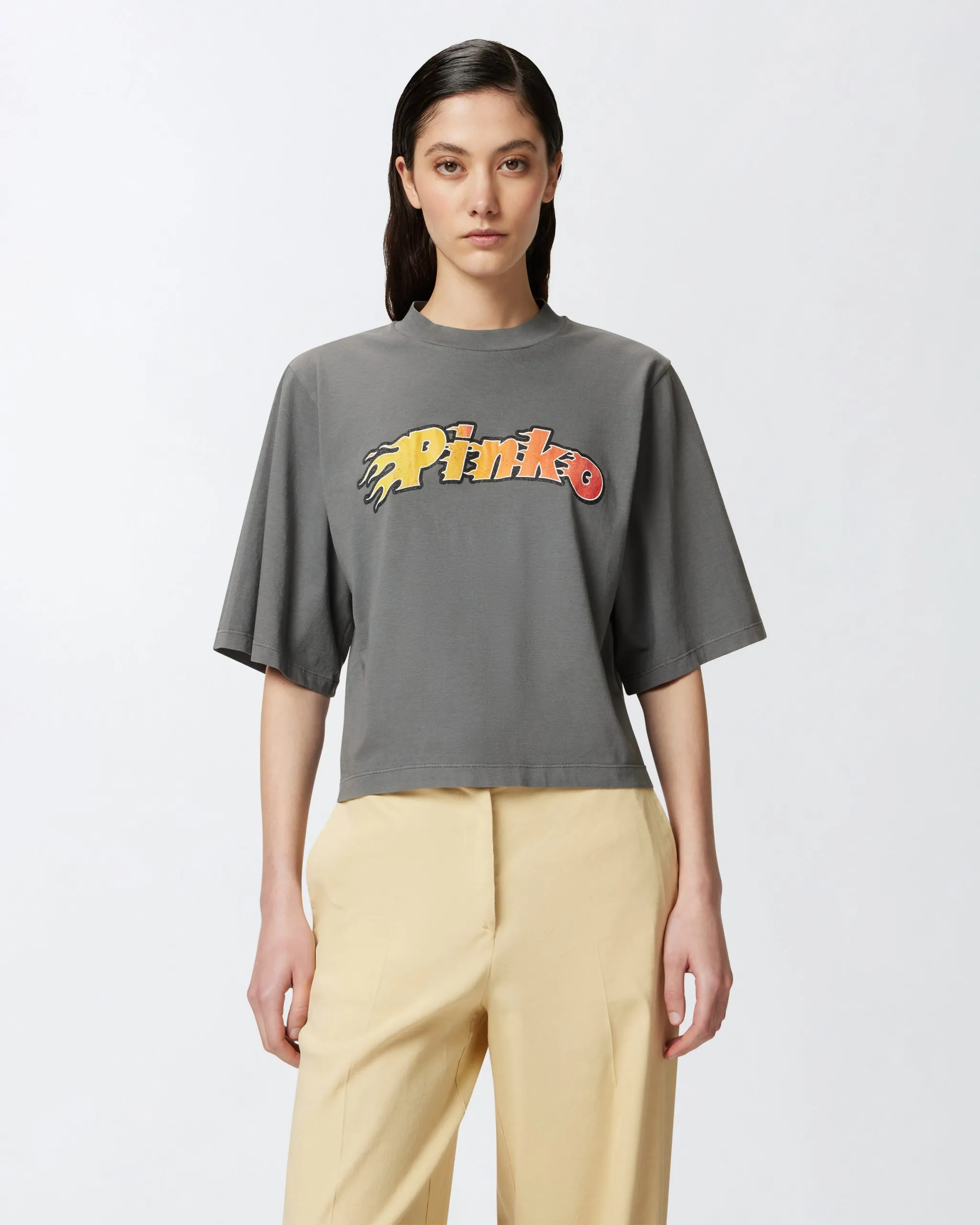 T-shirt imprimé logo flaming Multicolore