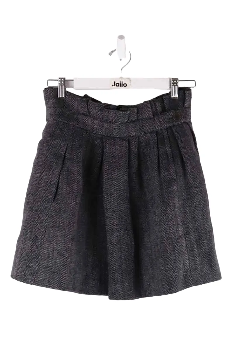 Mini jupe en lin Gris