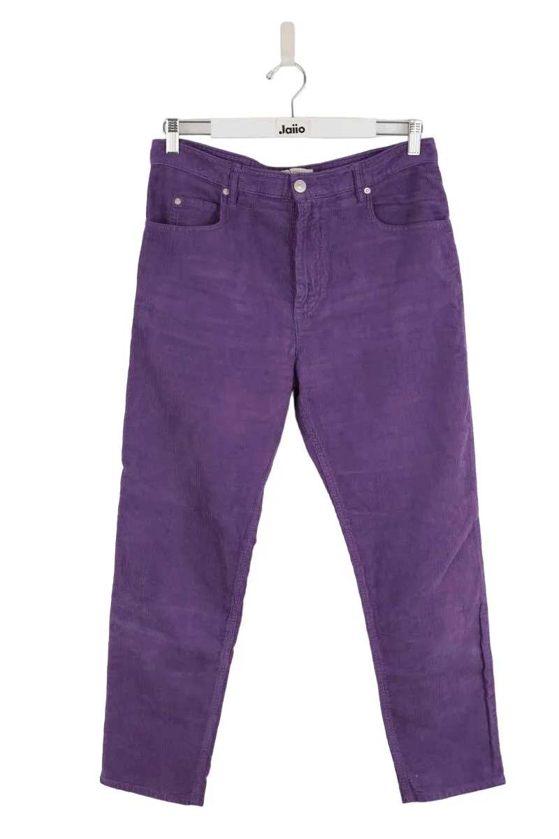 Pantalon slim en coton Violet