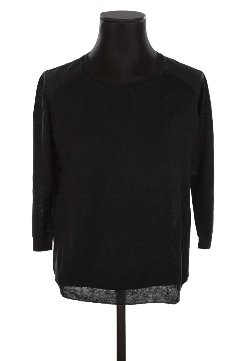 Pull en lin Noir