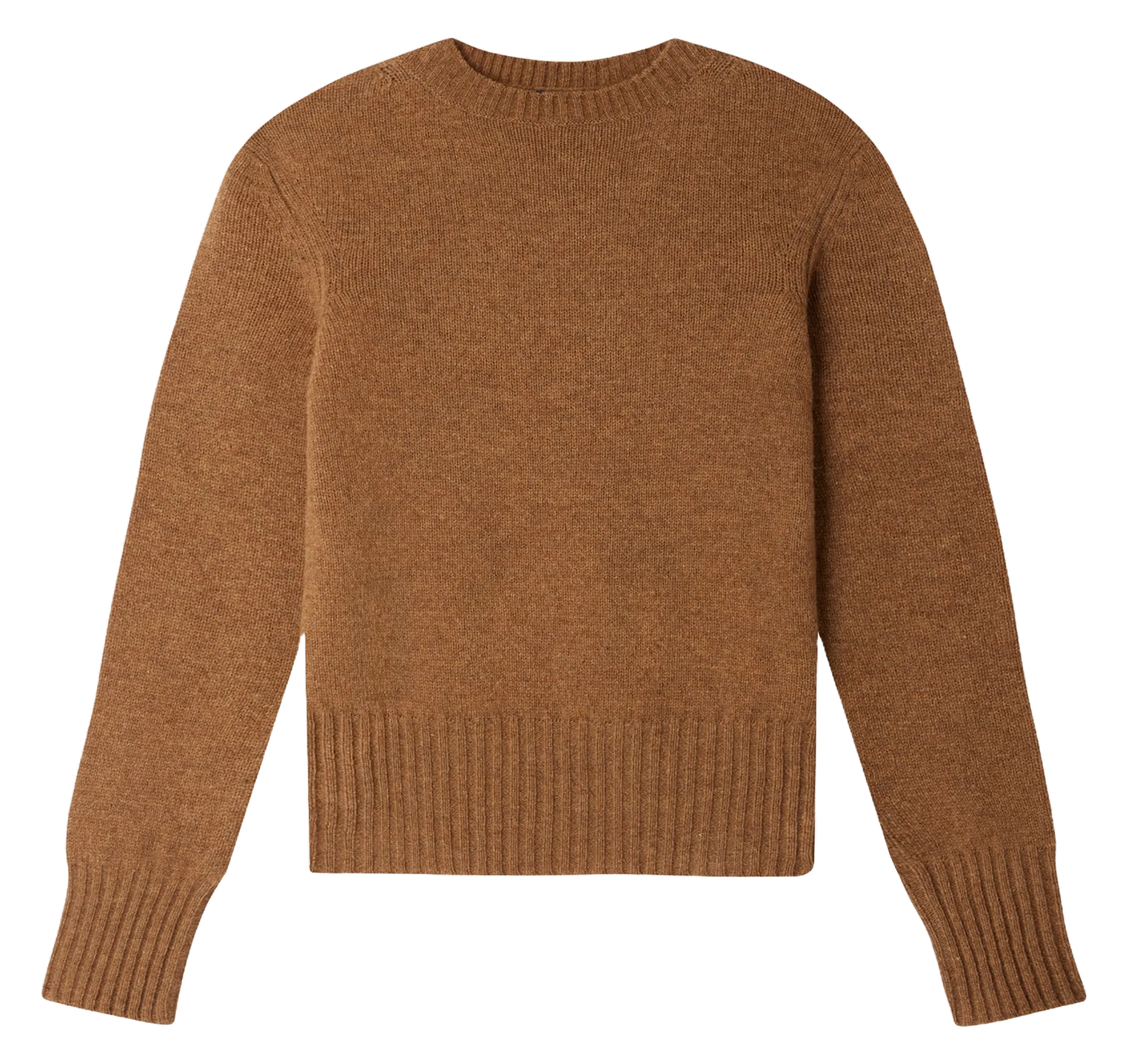 Pull droit col rond en laine Beige GIPSY