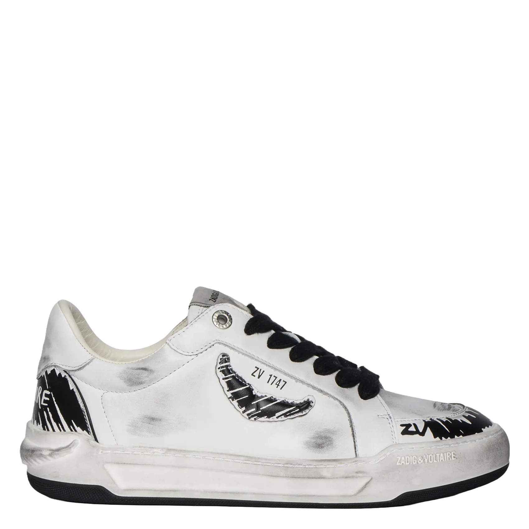 Baskets basses en cuir Blanc FLY WINGS