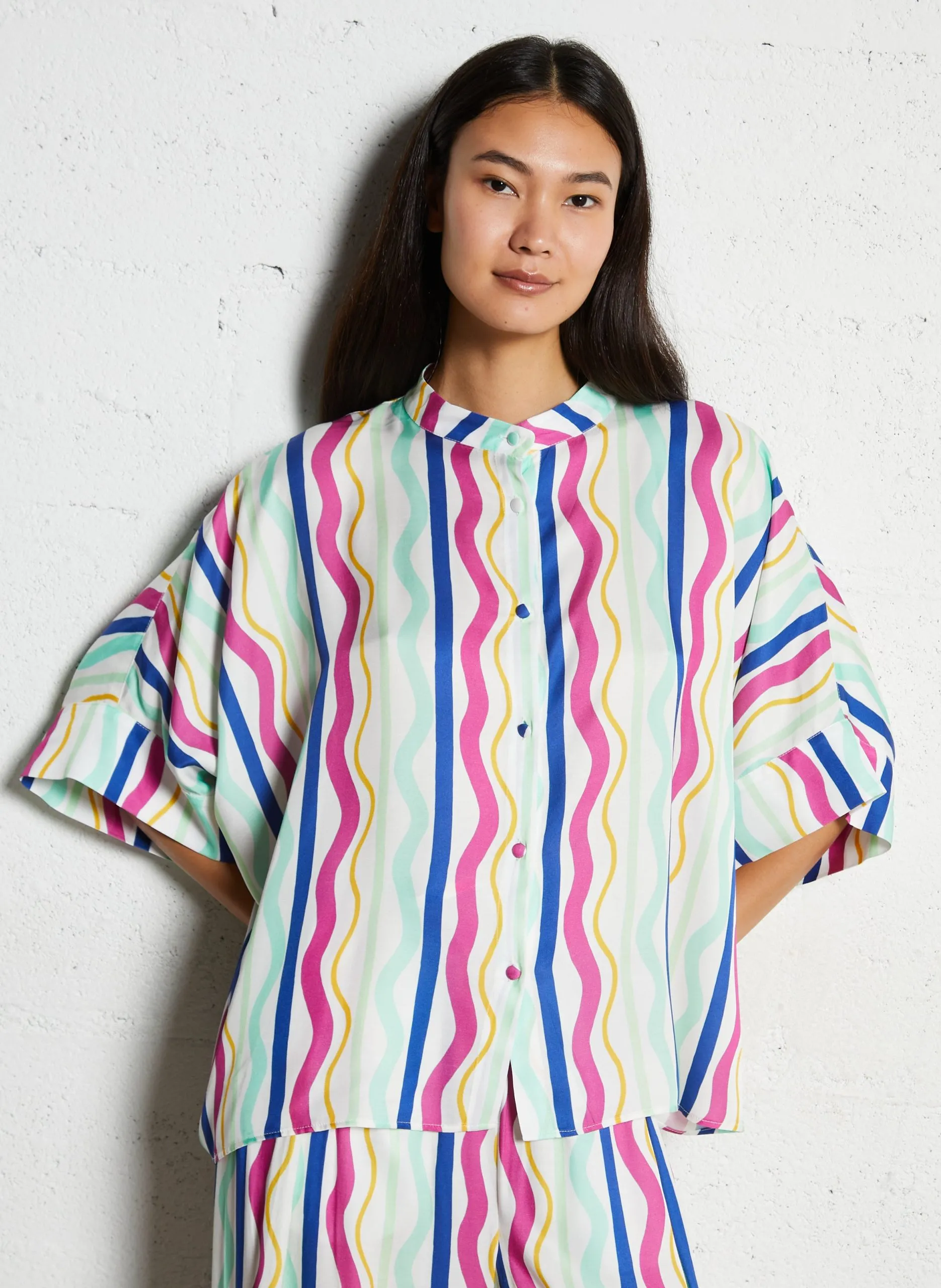 Chemise oversize à rayures Multicolore MAUD
