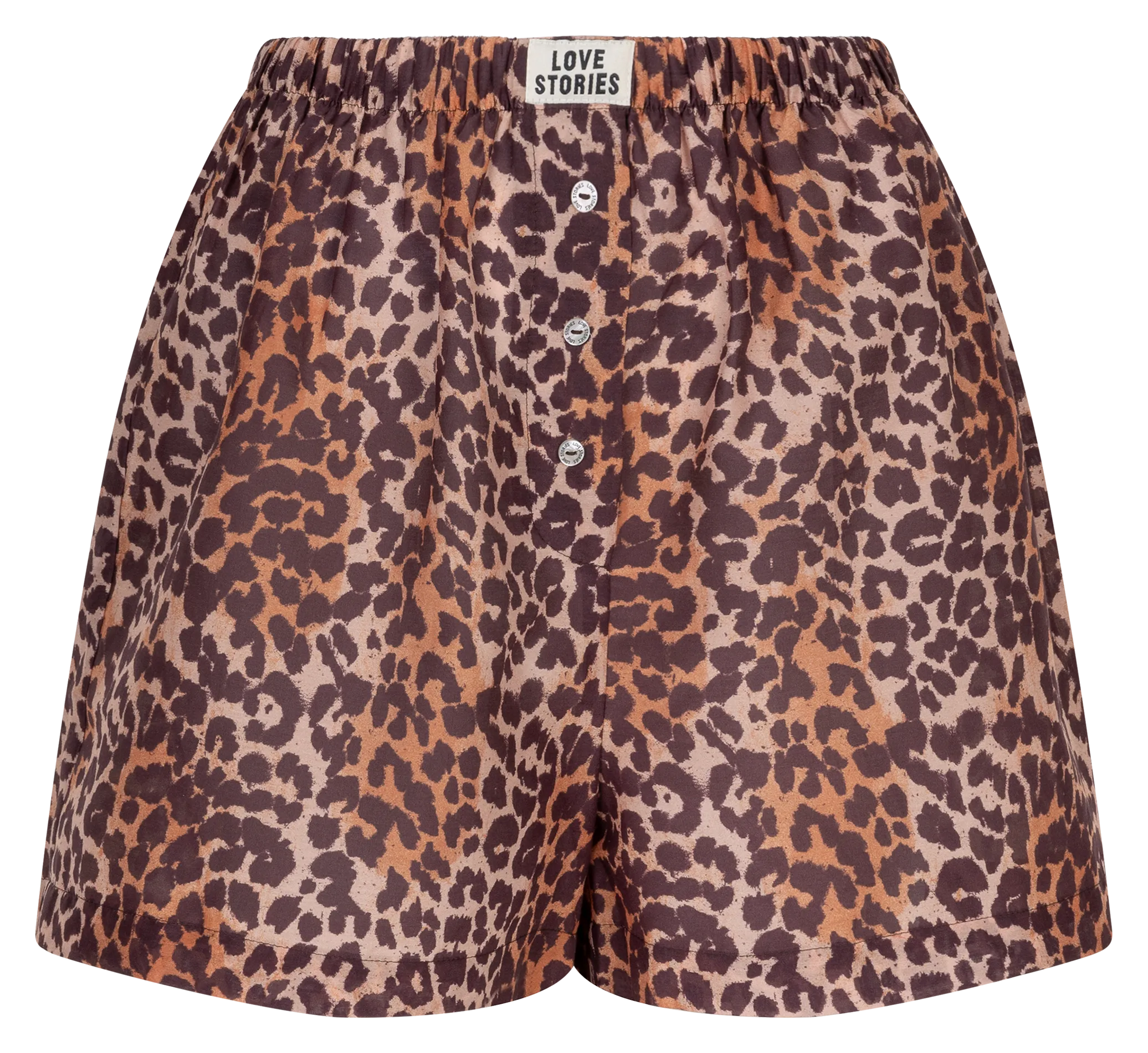 Short large à motif léopard Marron JAMES