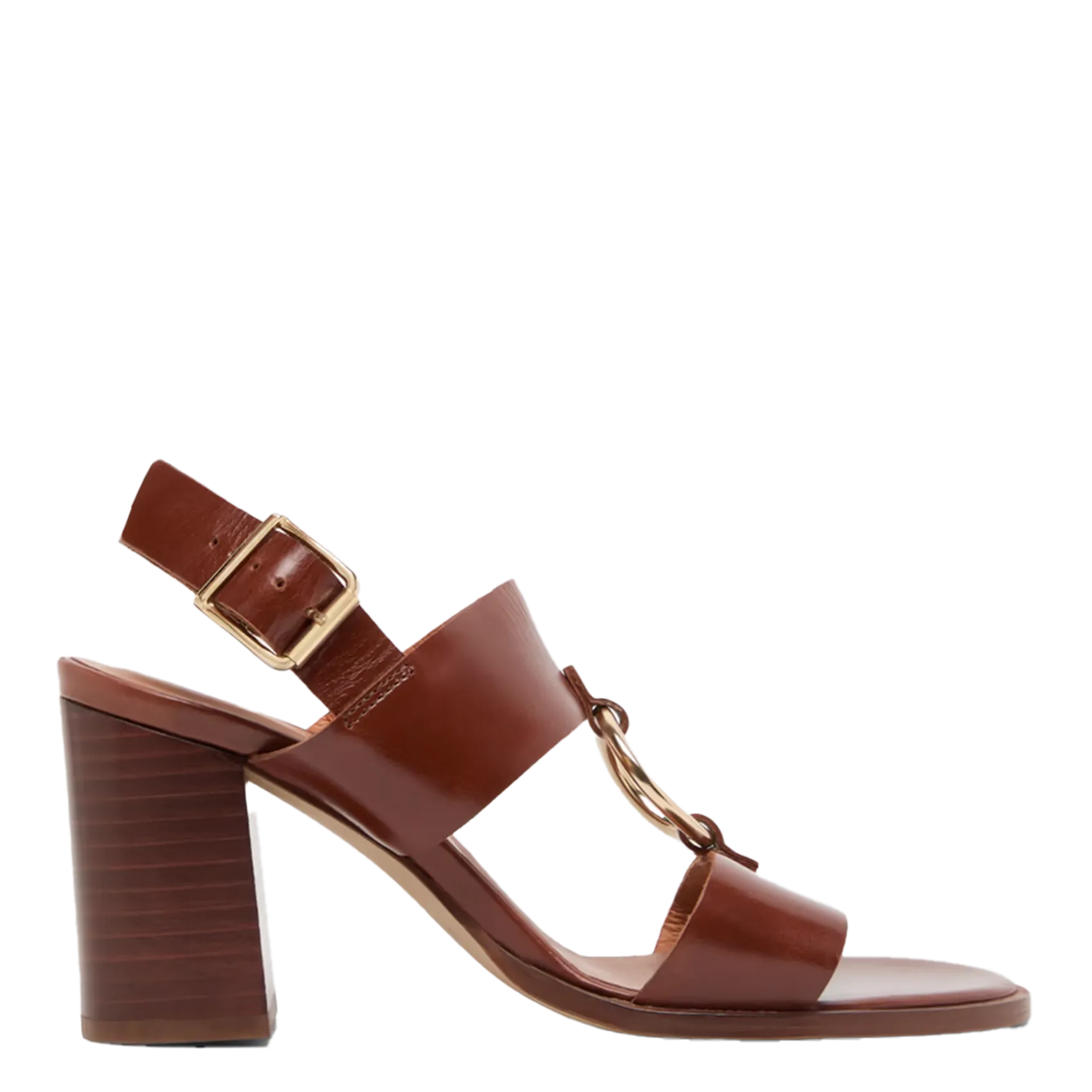 Sandales à talons en cuir Marron DORE