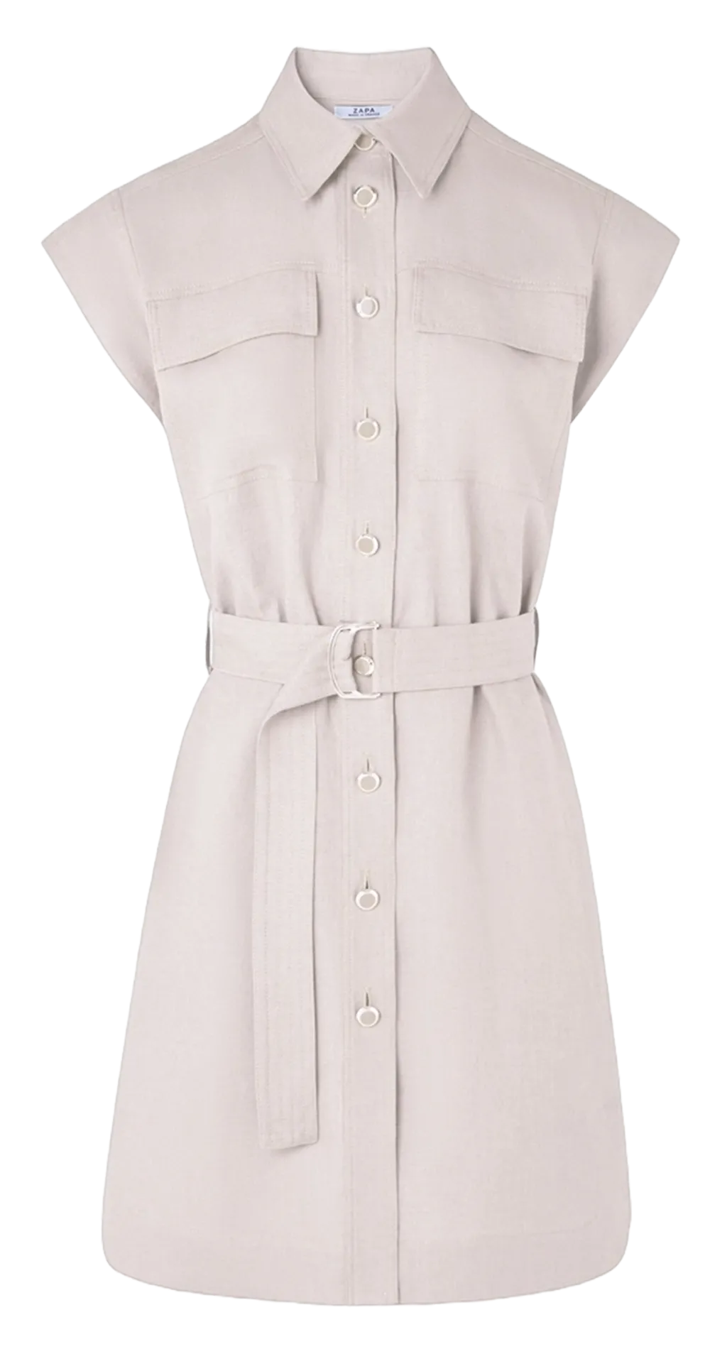 Robe courte col classique Blanc ROSEN
