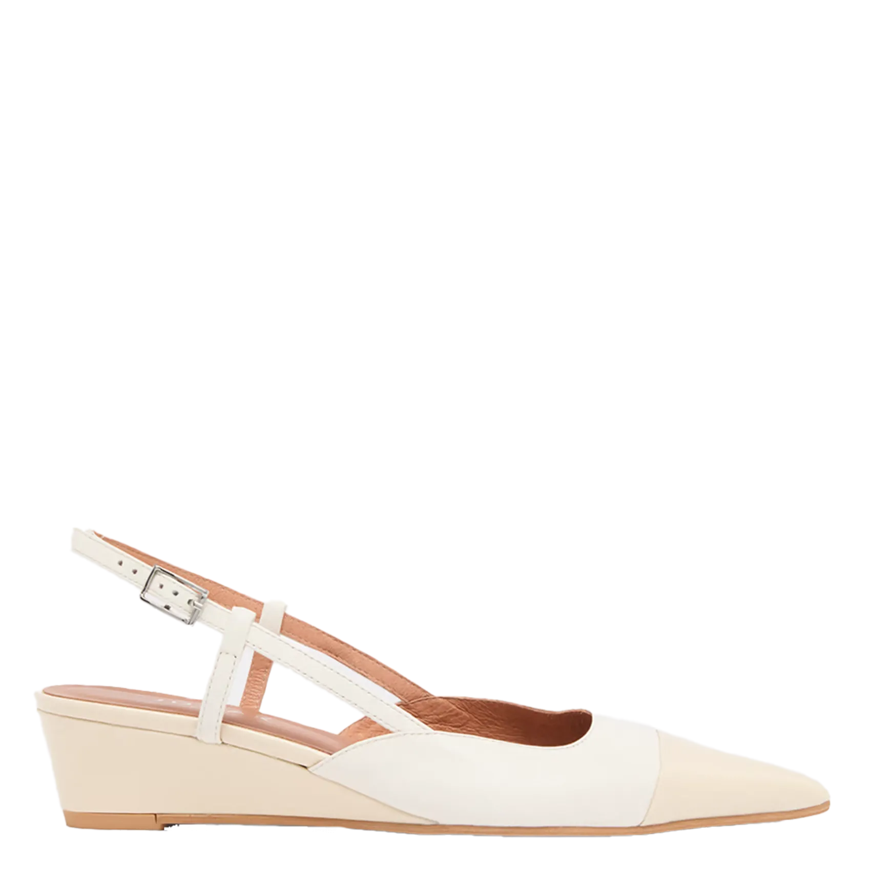 Escarpins compensés en cuir Blanc DAKARA