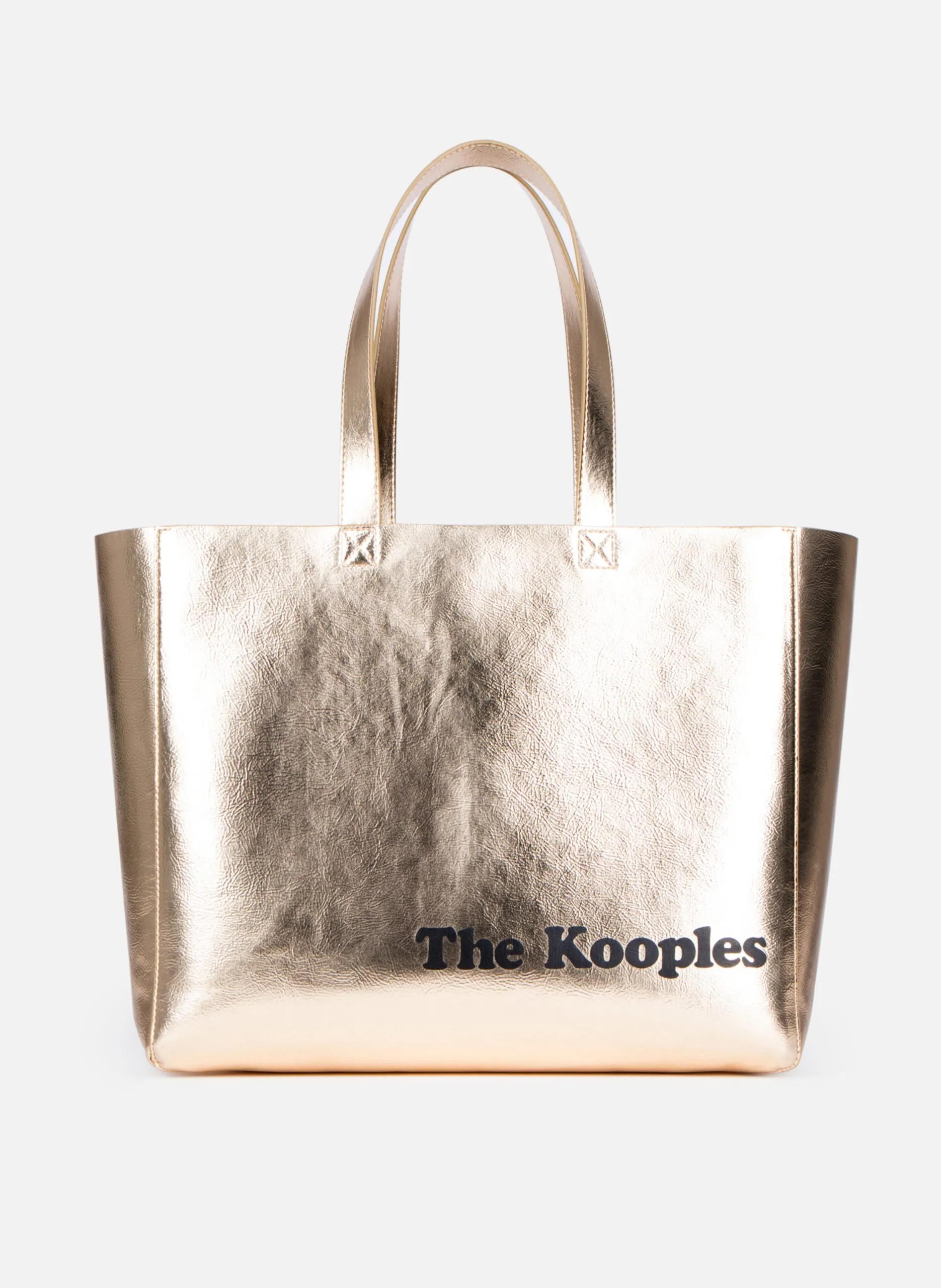 Sac cabas effet cuir Doré