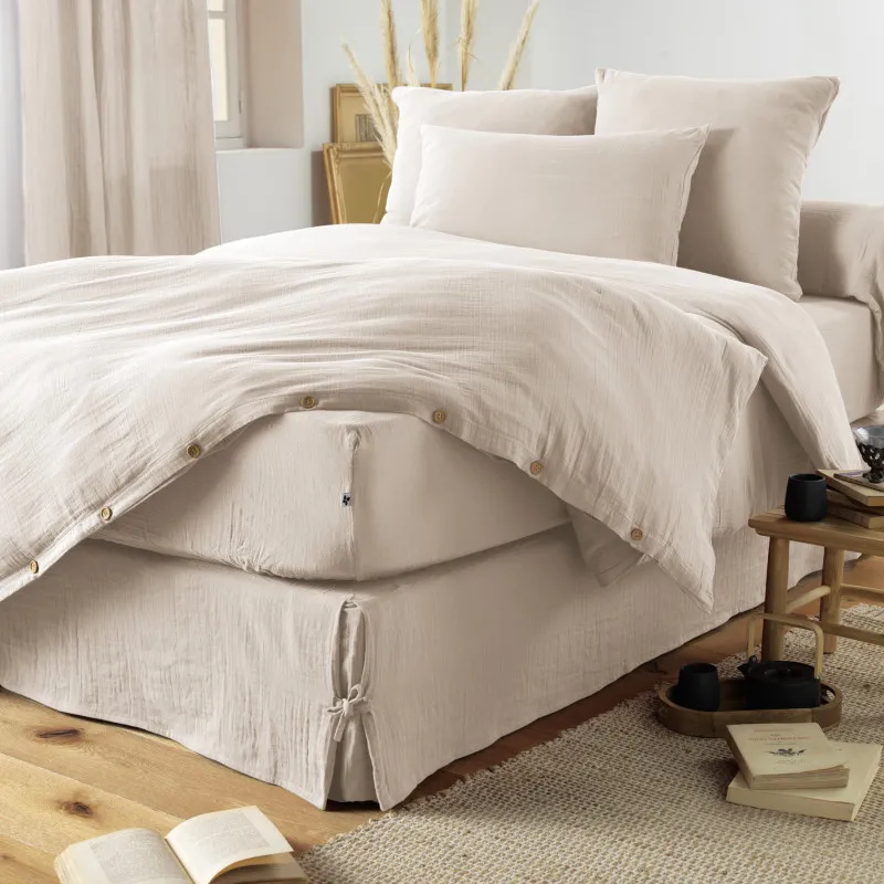 Drap housse "gaïa" toutes dimensions "gaze de coton" Multicolore