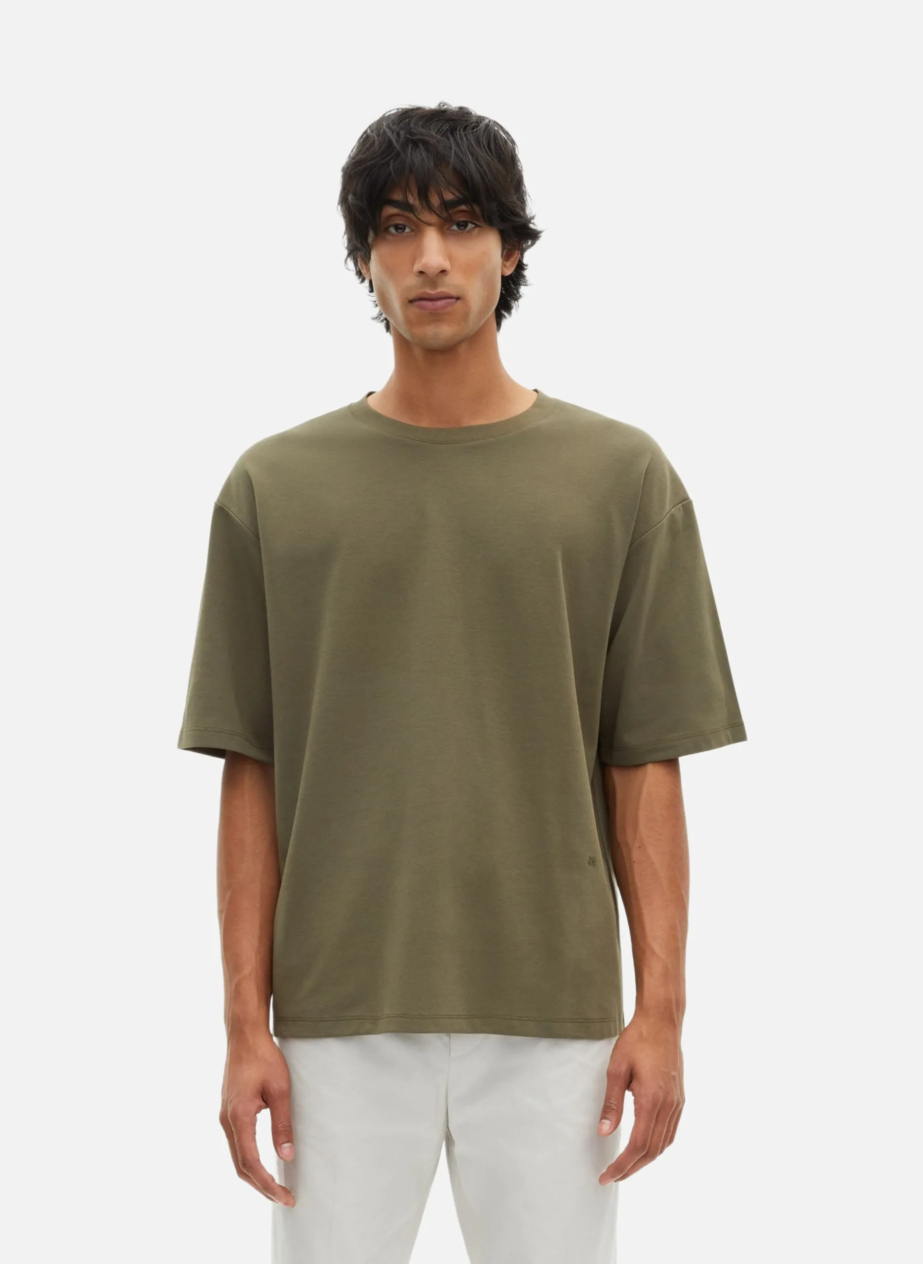 T-shirt large uni Vert