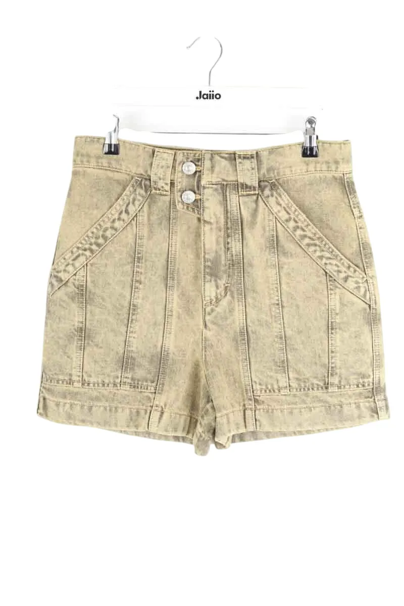 Short en coton Jaune