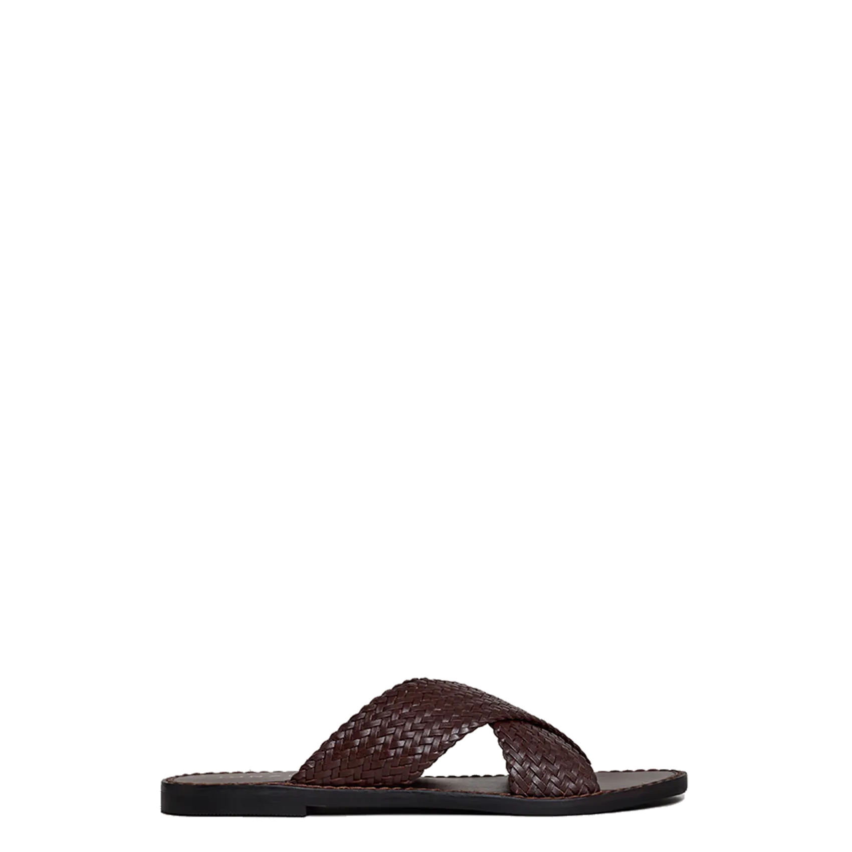 Mules plates en cuir Marron WITCH