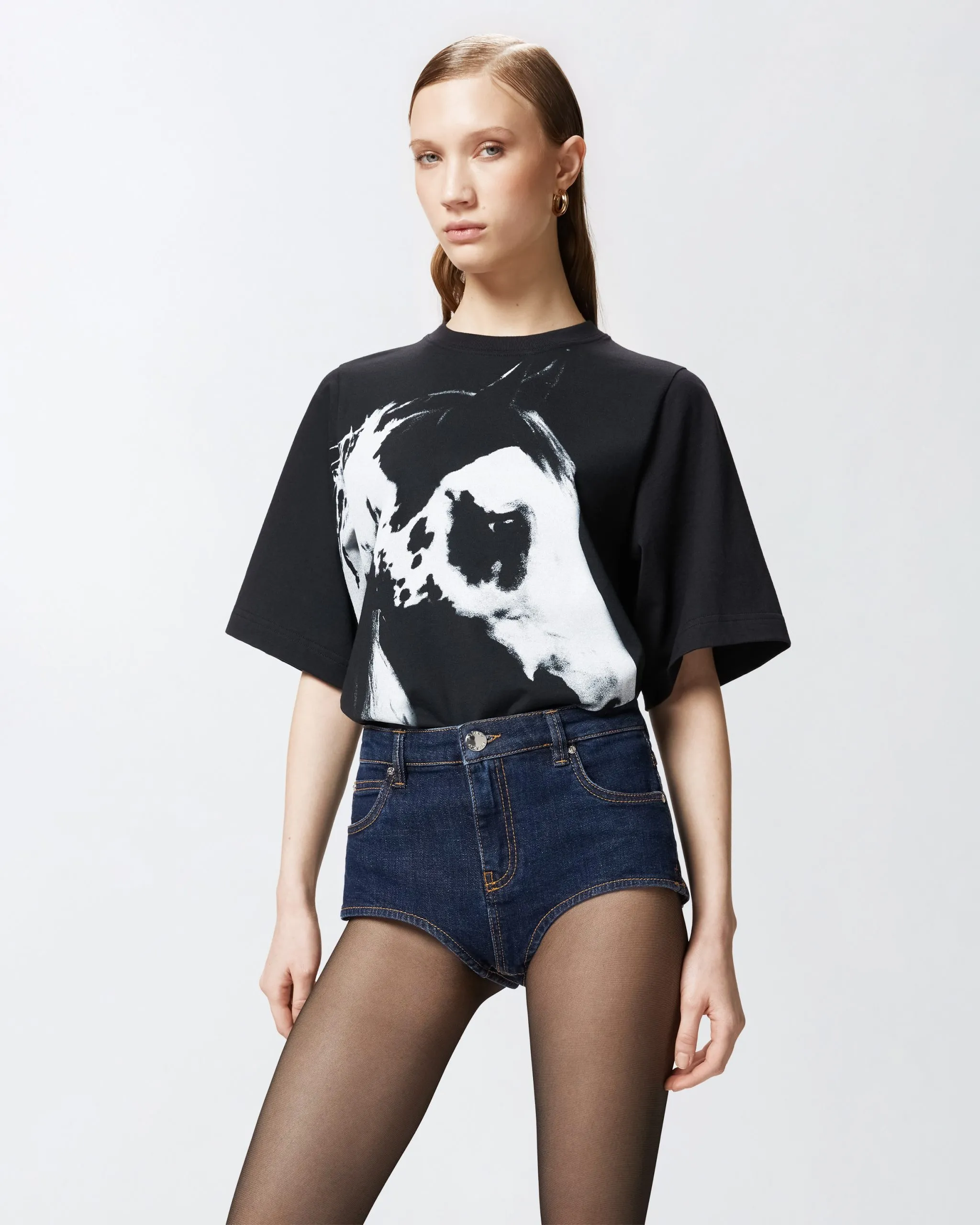 T-shirt large avec imprimé de cheval reimagine pinko x patrick mcdowell Multicolore