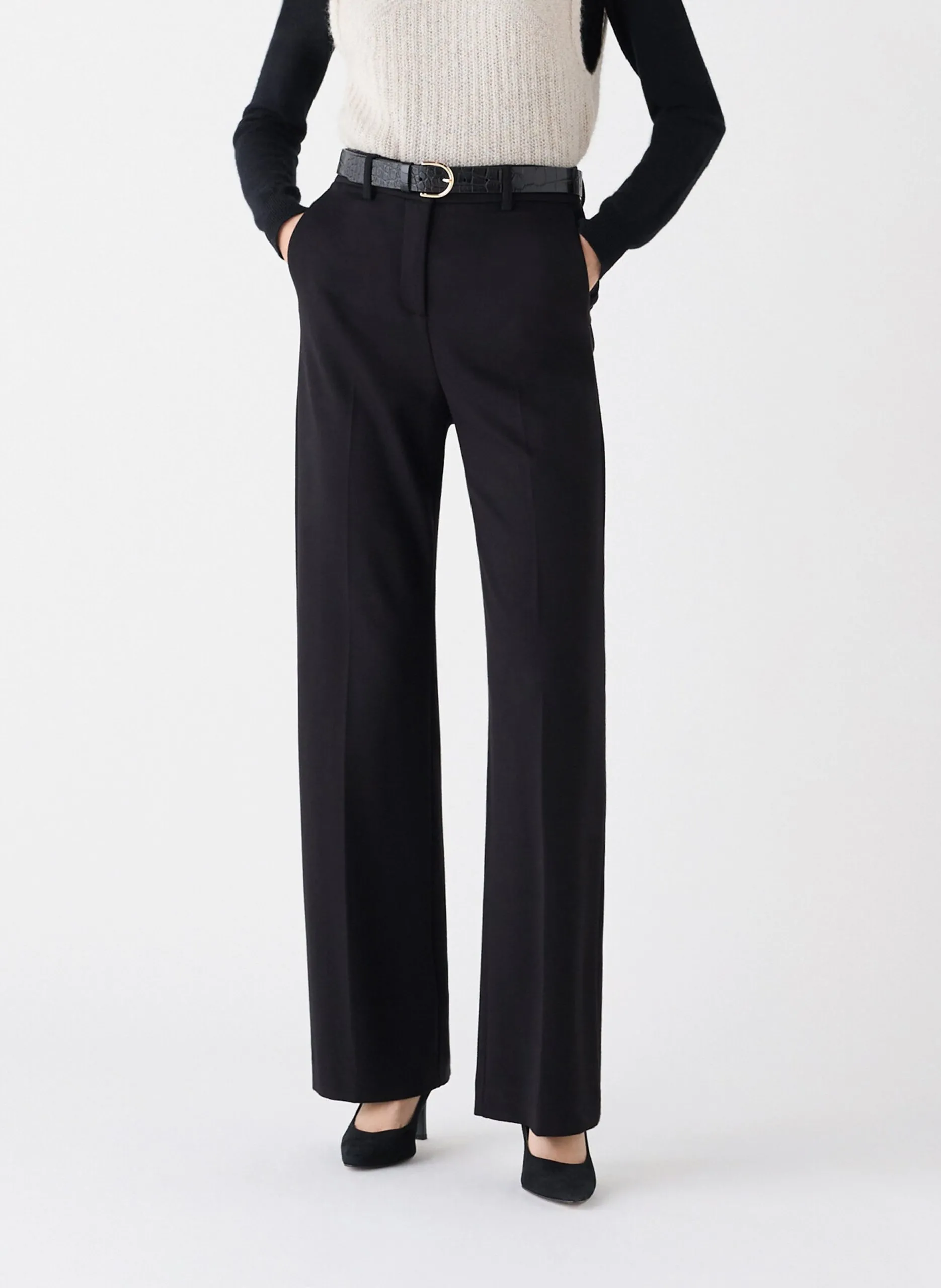 Pantalon droit Noir 232P-PLEA