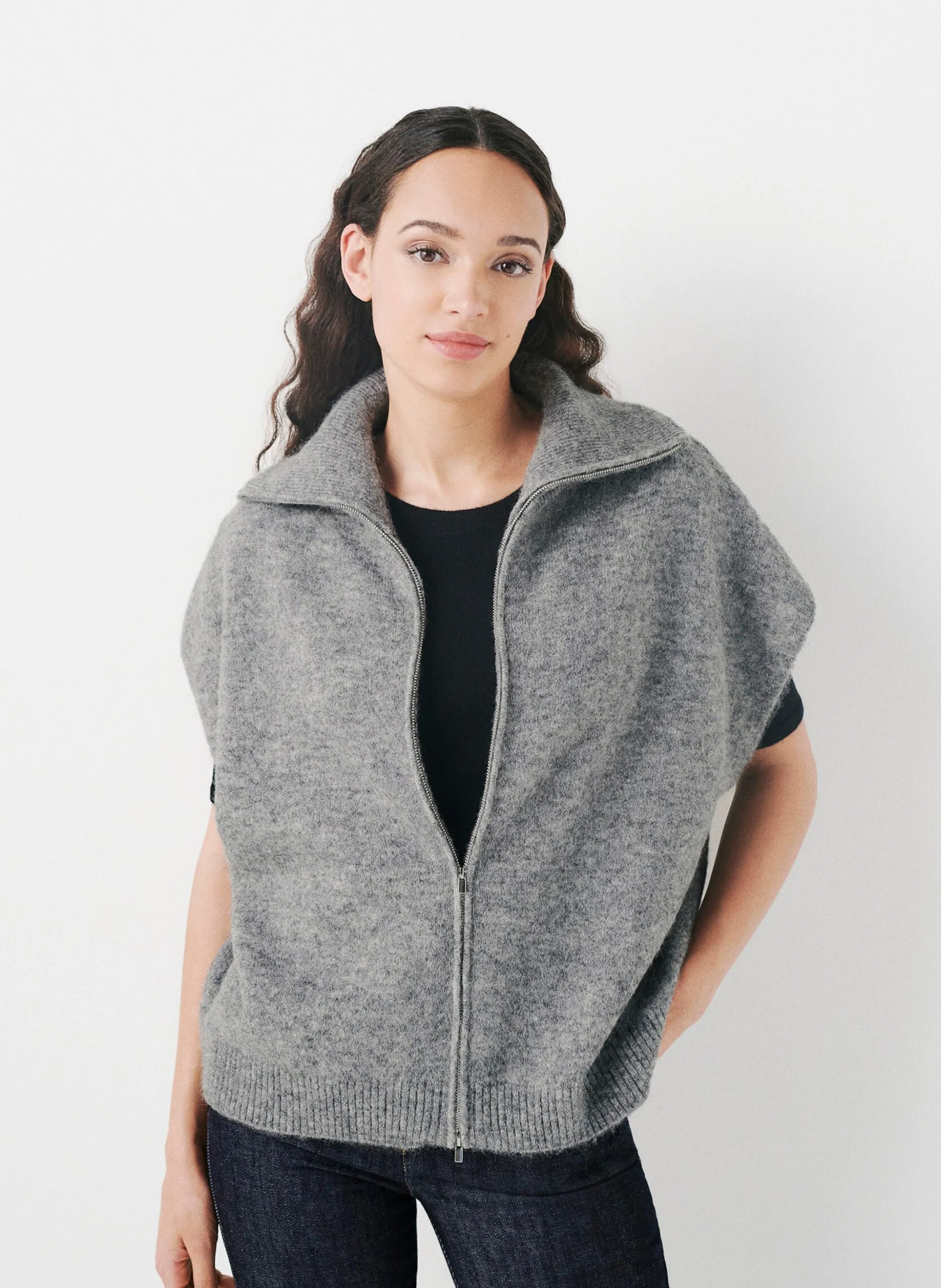Gilet col camioneur Gris 242K-MITCH