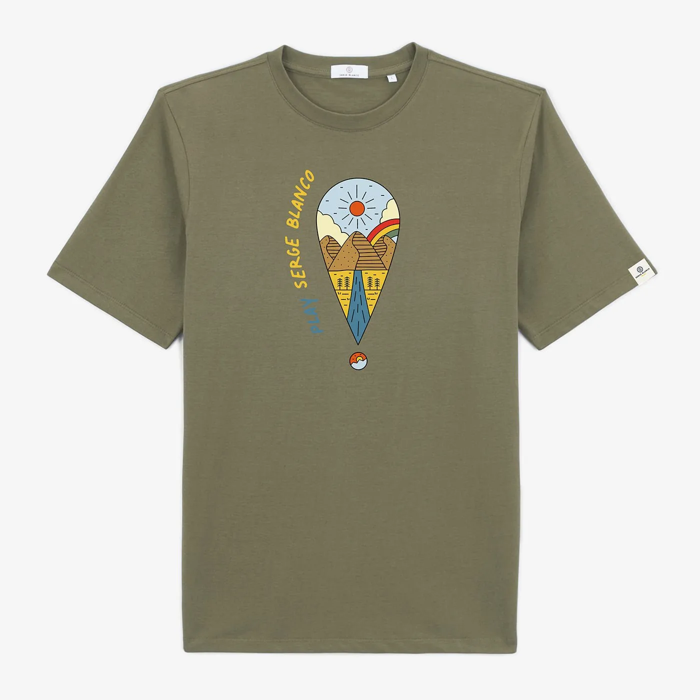 T-shirt manches courtes Kaki TURNER