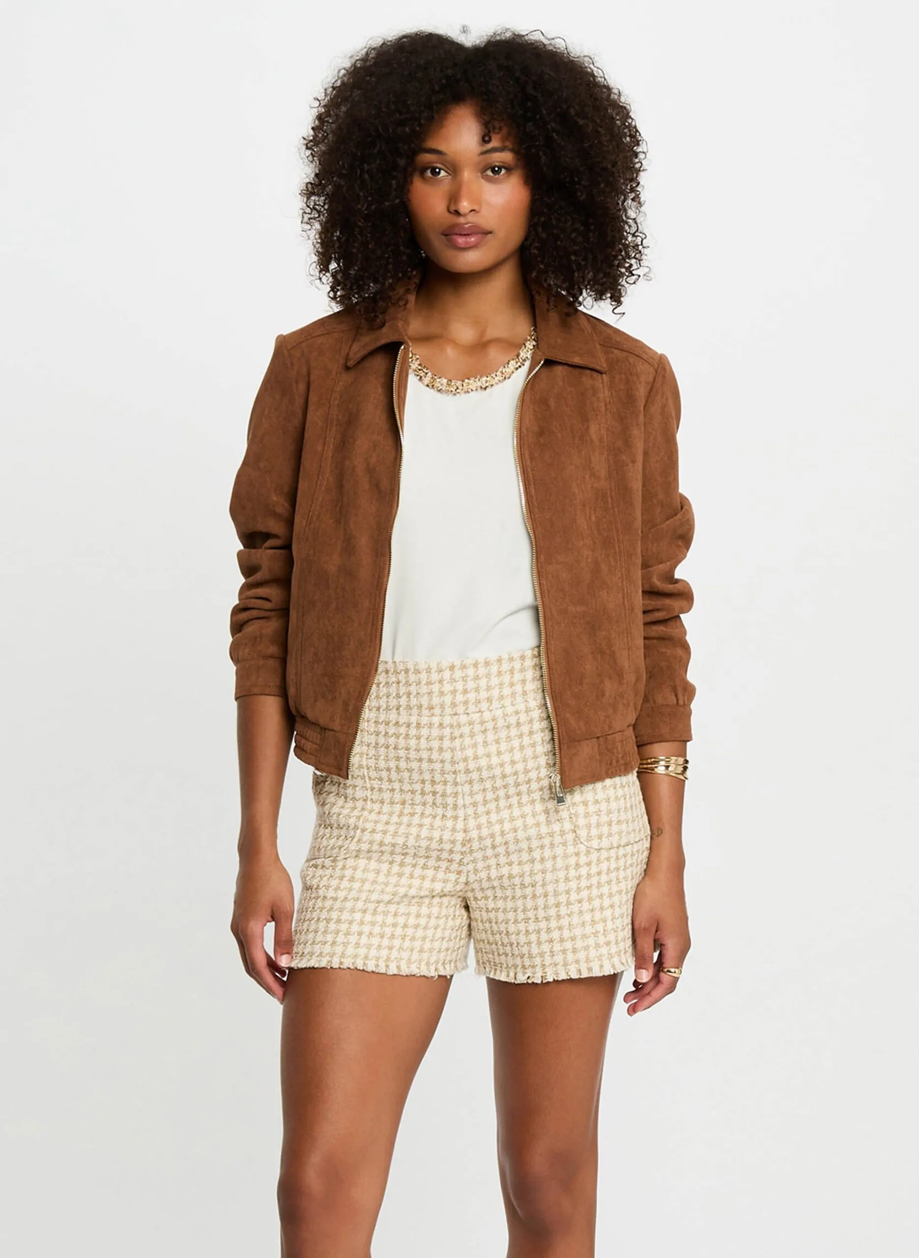 Blouson col classique Noir 252-GPOKEL