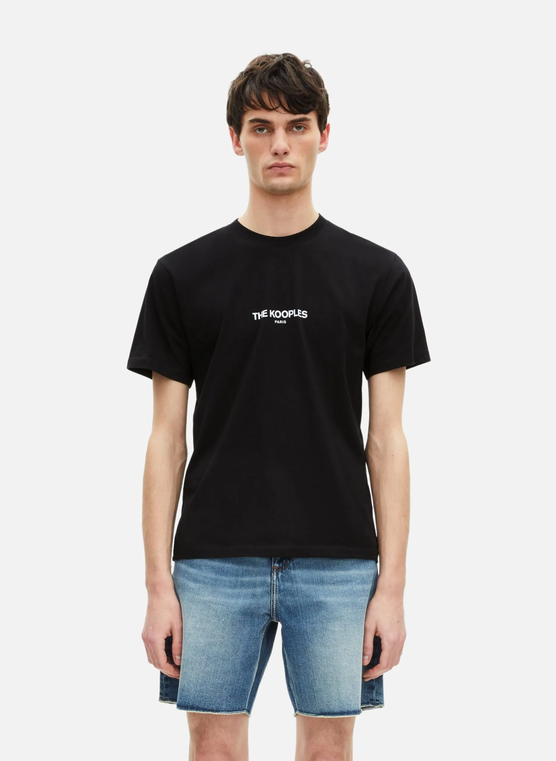 T-shirt imprimé en coton Noir