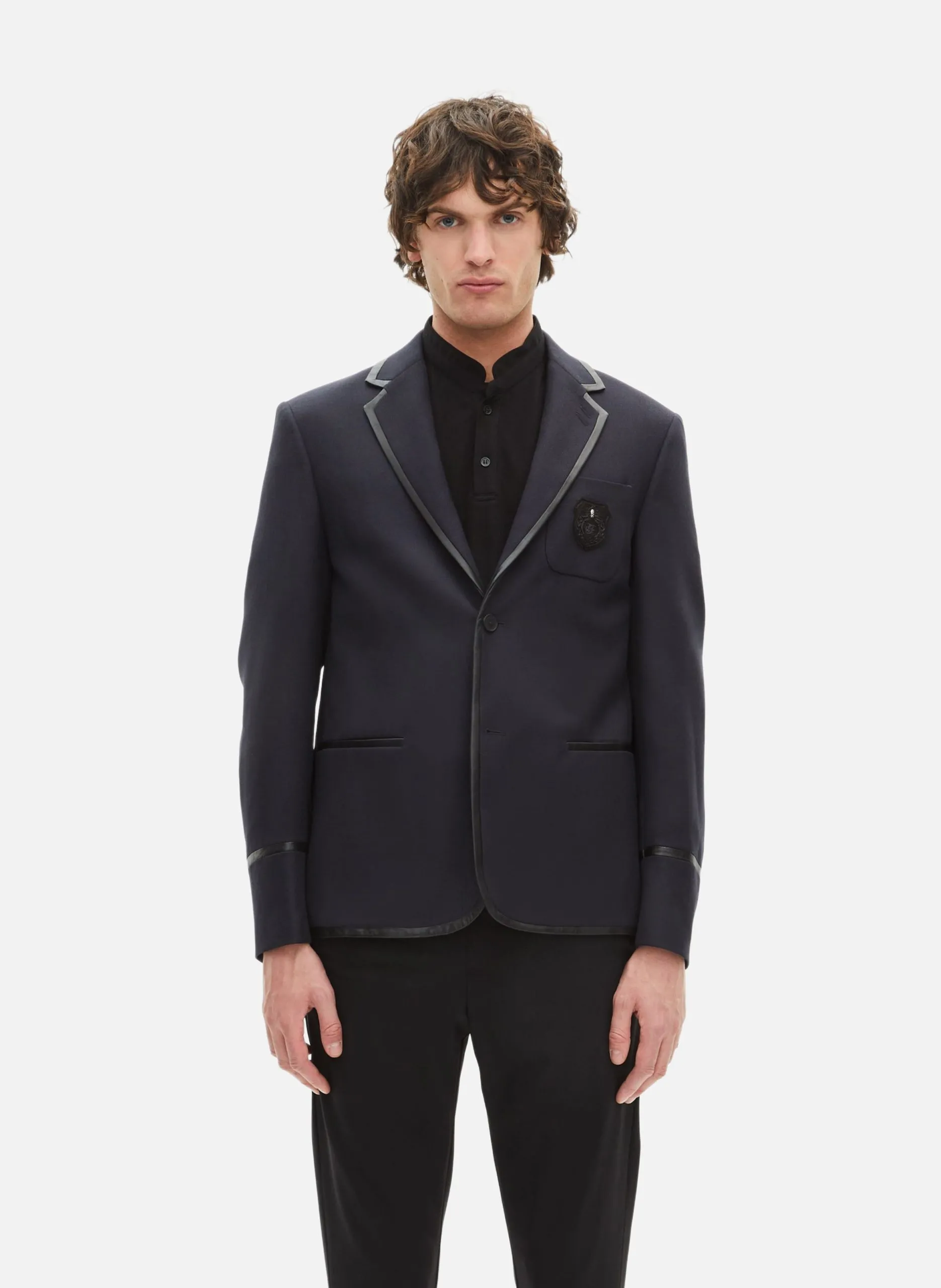 Veste en laine mélangée Bleu