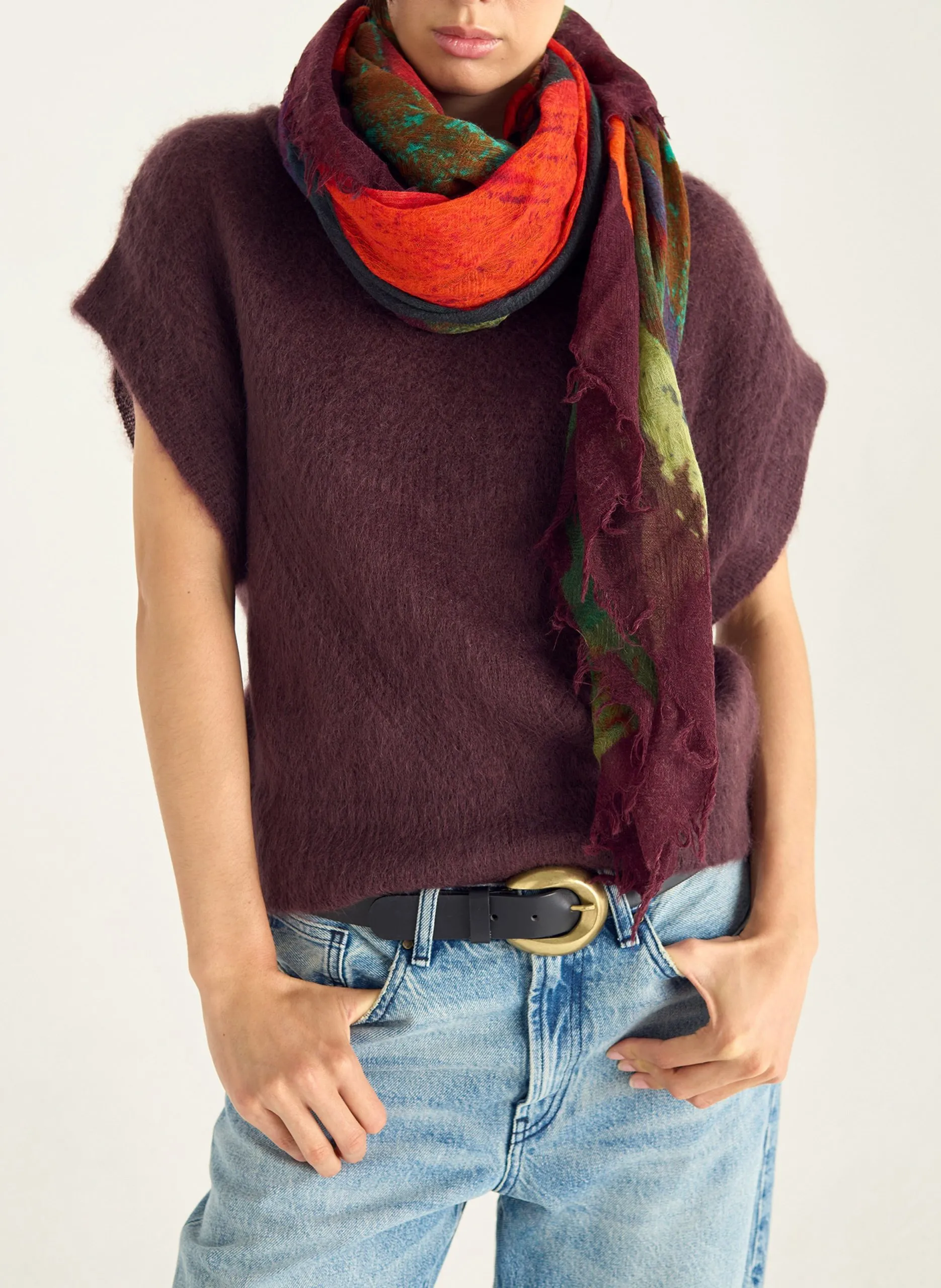 Echarpe en laine Violet