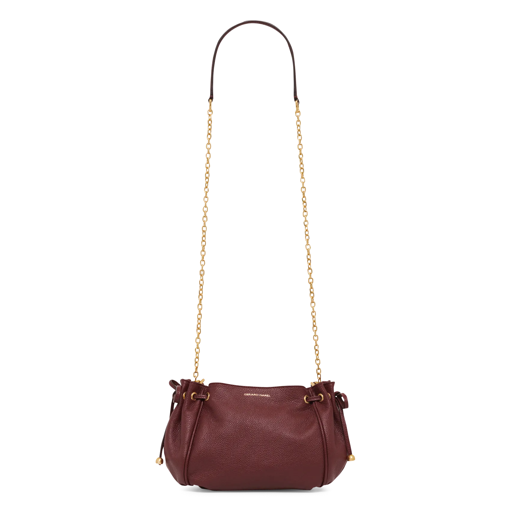 Sac bandoulière en cuir grainé Rouge LE MINI 24