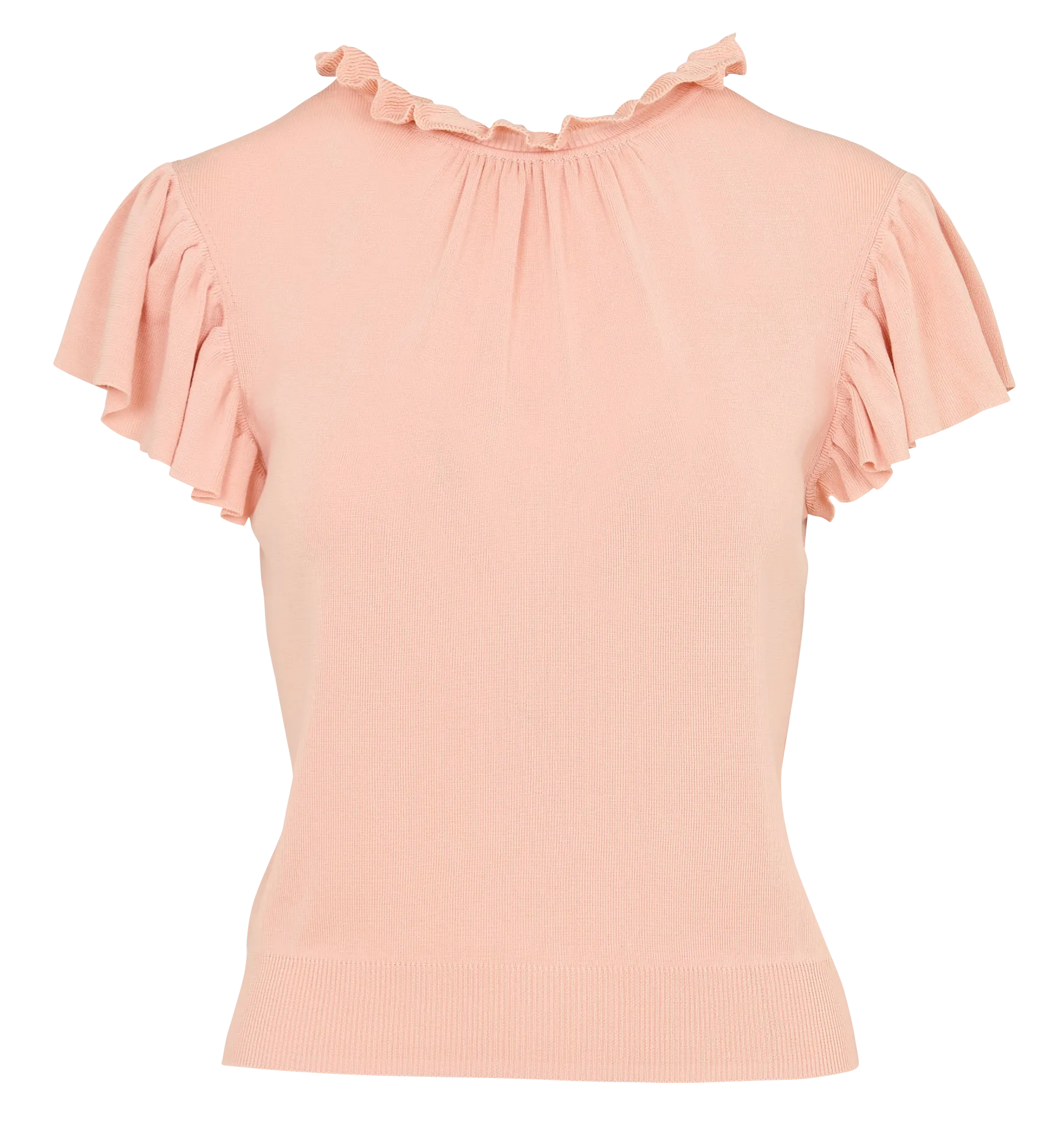 Pull droit en maille Rose OLEA