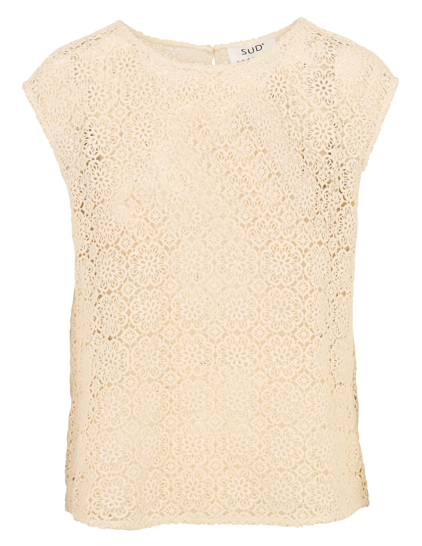 Top droit col rond Blanc TOSANA