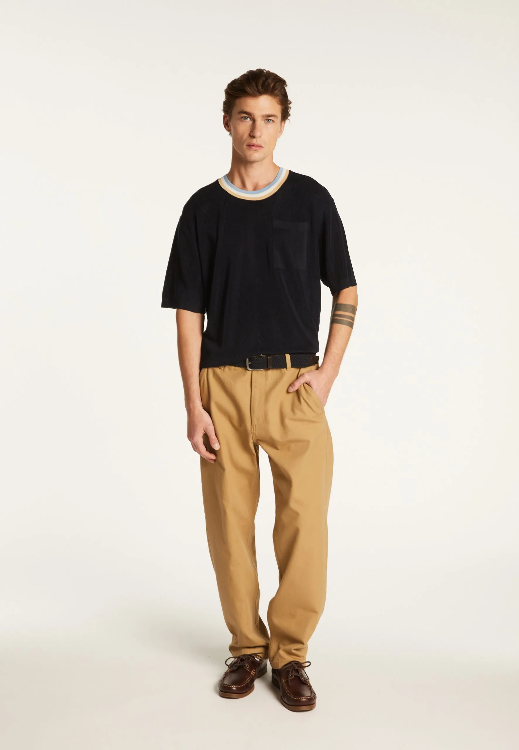 T-shirt en fil lumière Bleu MELVYN