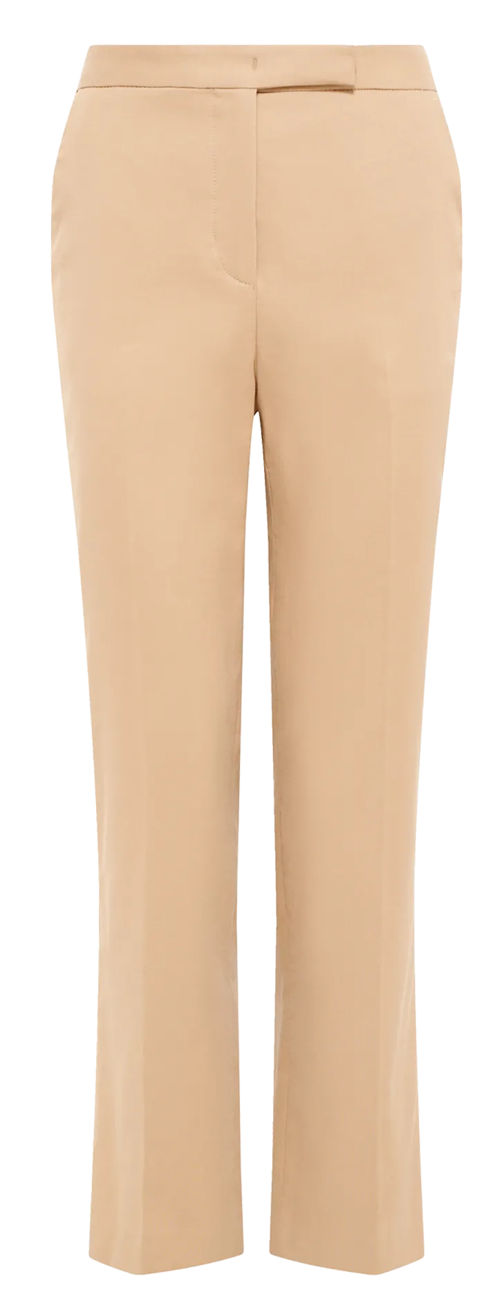 Pantalon droit en coton mélangé Marron LOUISE