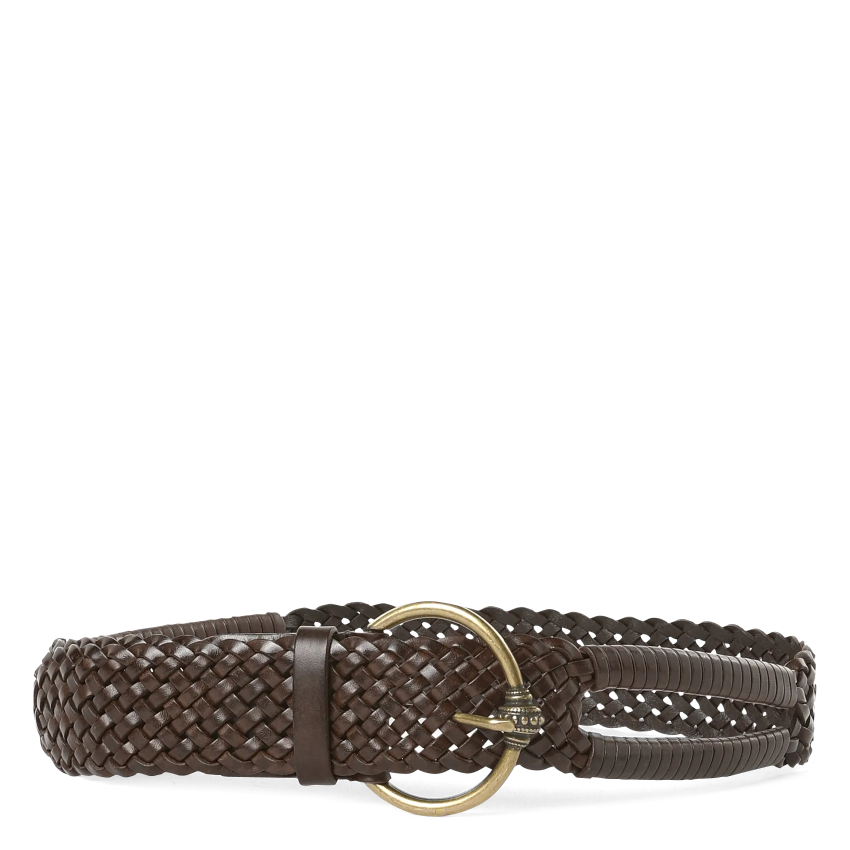 Ceinture en cuir tressé Marron BRISBANE