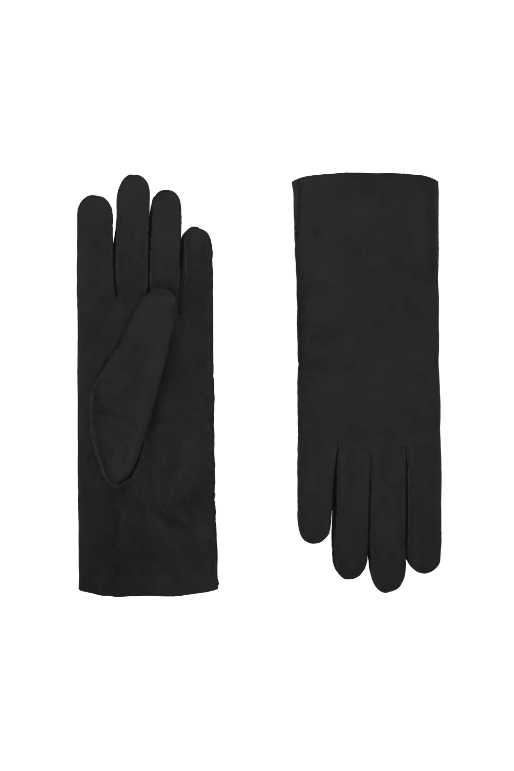 Denise gants en cuir peau lainée Noir DENISE